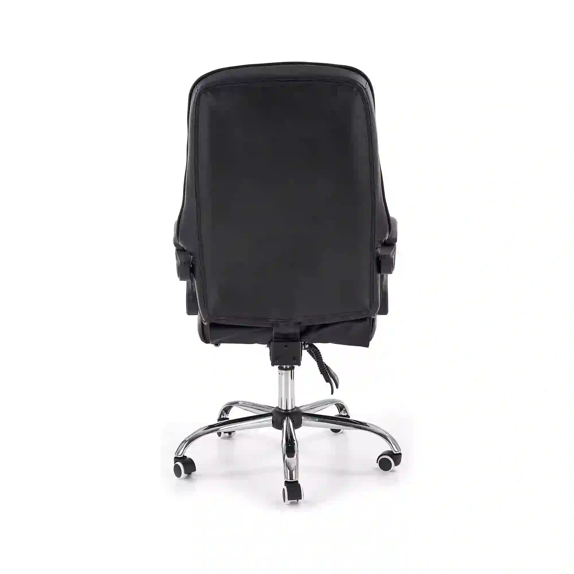 Scaun de birou ALVIN, negru, piele ecologica, 66x70x118/125 cm