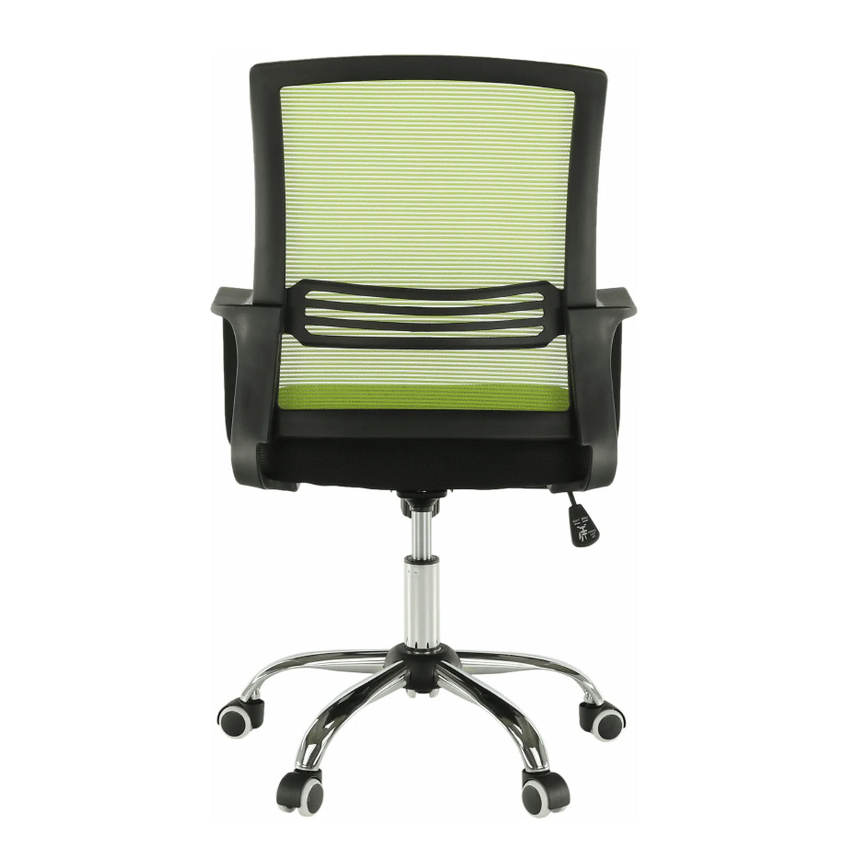 Scaun de birou APOLO, verde/negru, stofa/plasa/metal, 61x54x87/95 cm