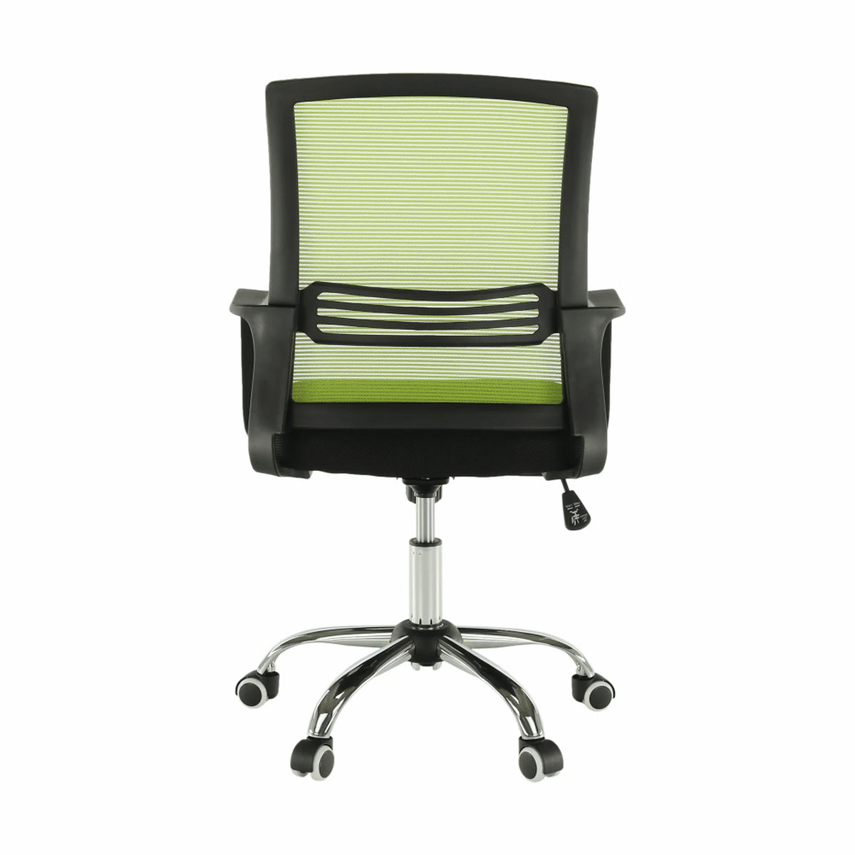 Scaun de birou APOLO, verde/negru, stofa/plasa/metal, 61x54x87/95 cm