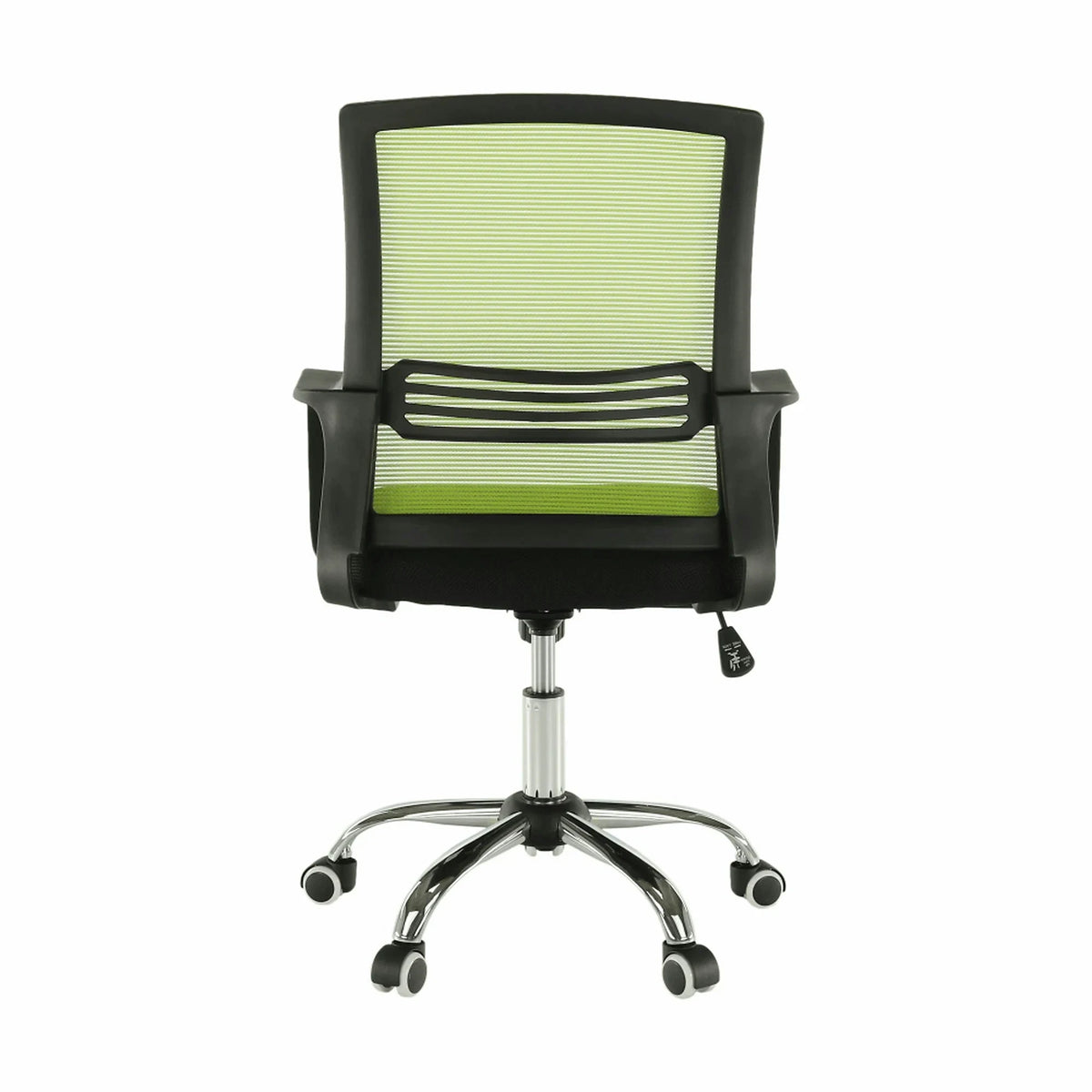 Scaun de birou APOLO, verde/negru, stofa/plasa/metal, 61x54x87/95 cm
