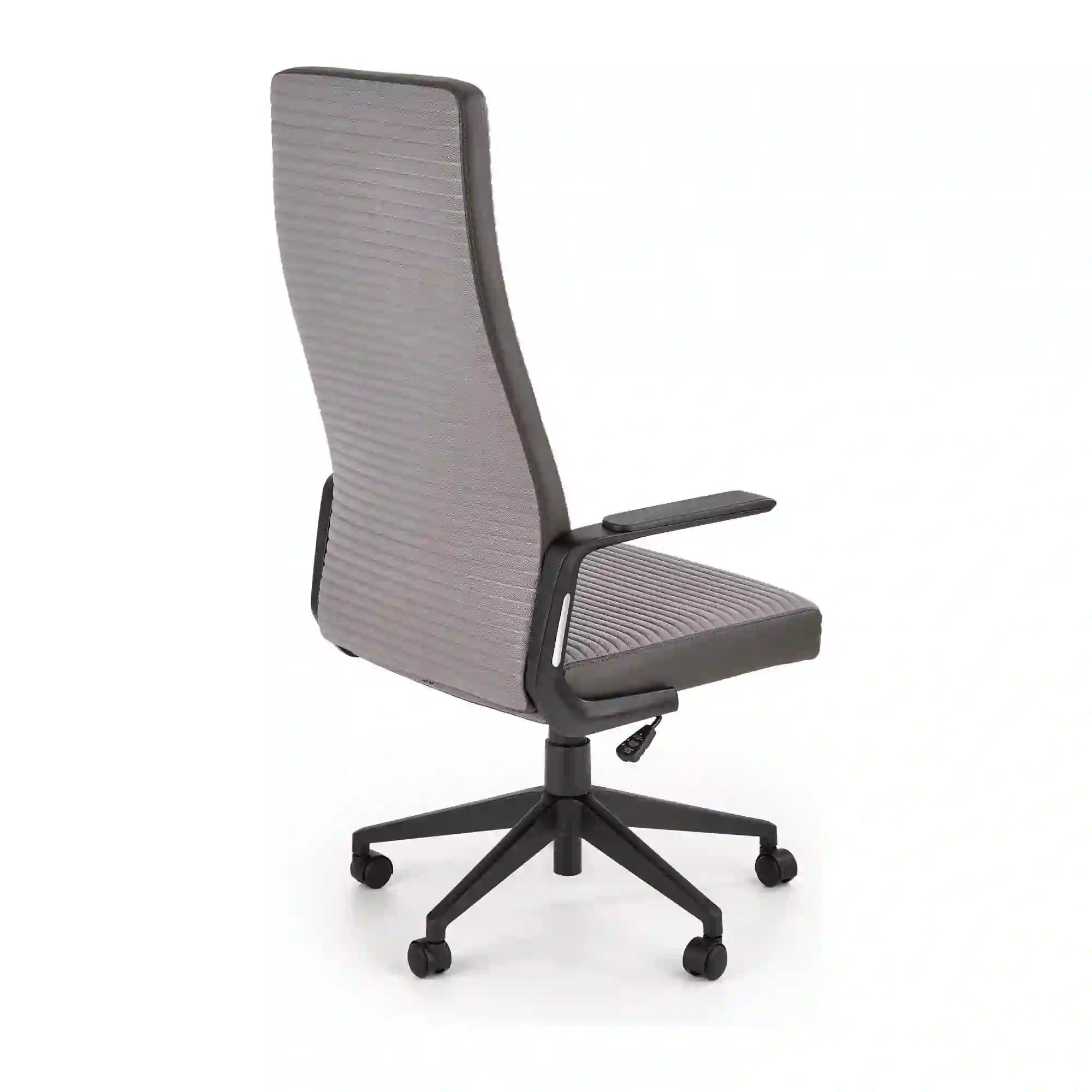 Scaun de birou AREZZO, gri inchis/negru, stofa, 66x65x119/129 cm