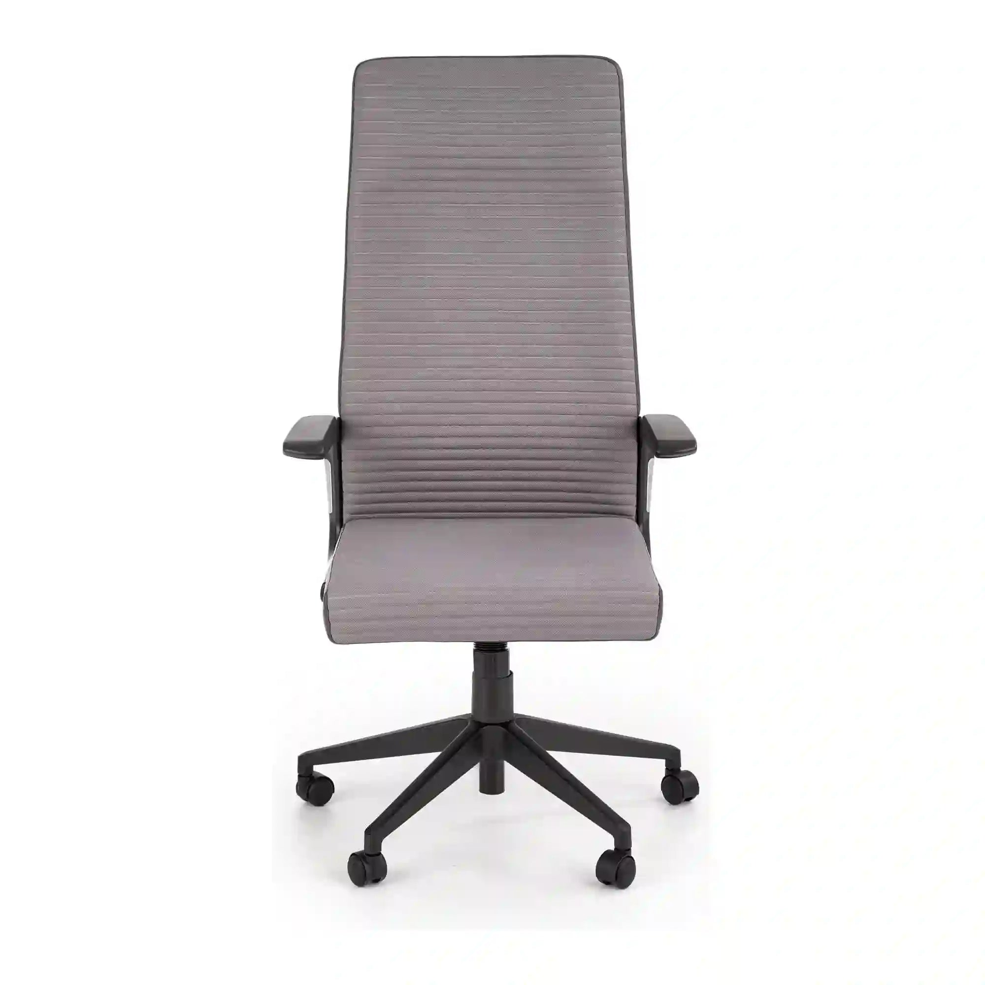 Scaun de birou AREZZO, gri inchis/negru, stofa, 66x65x119/129 cm