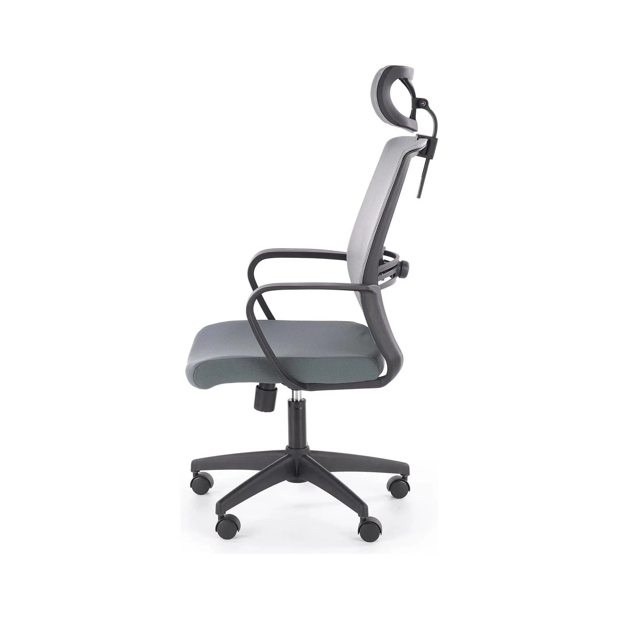 Scaun de birou ARSEN, gri/negru, stofa/plasa, 62x65x113/124 cm