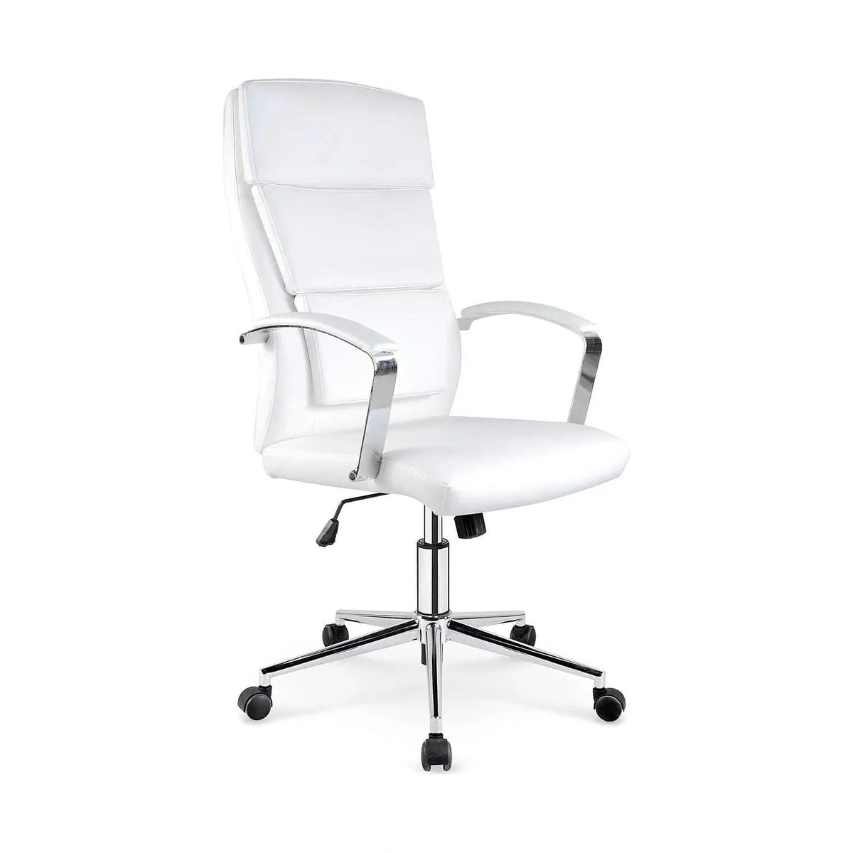Scaun de birou AURELIUS, alb, piele ecologica, 65x67x110/120 cm