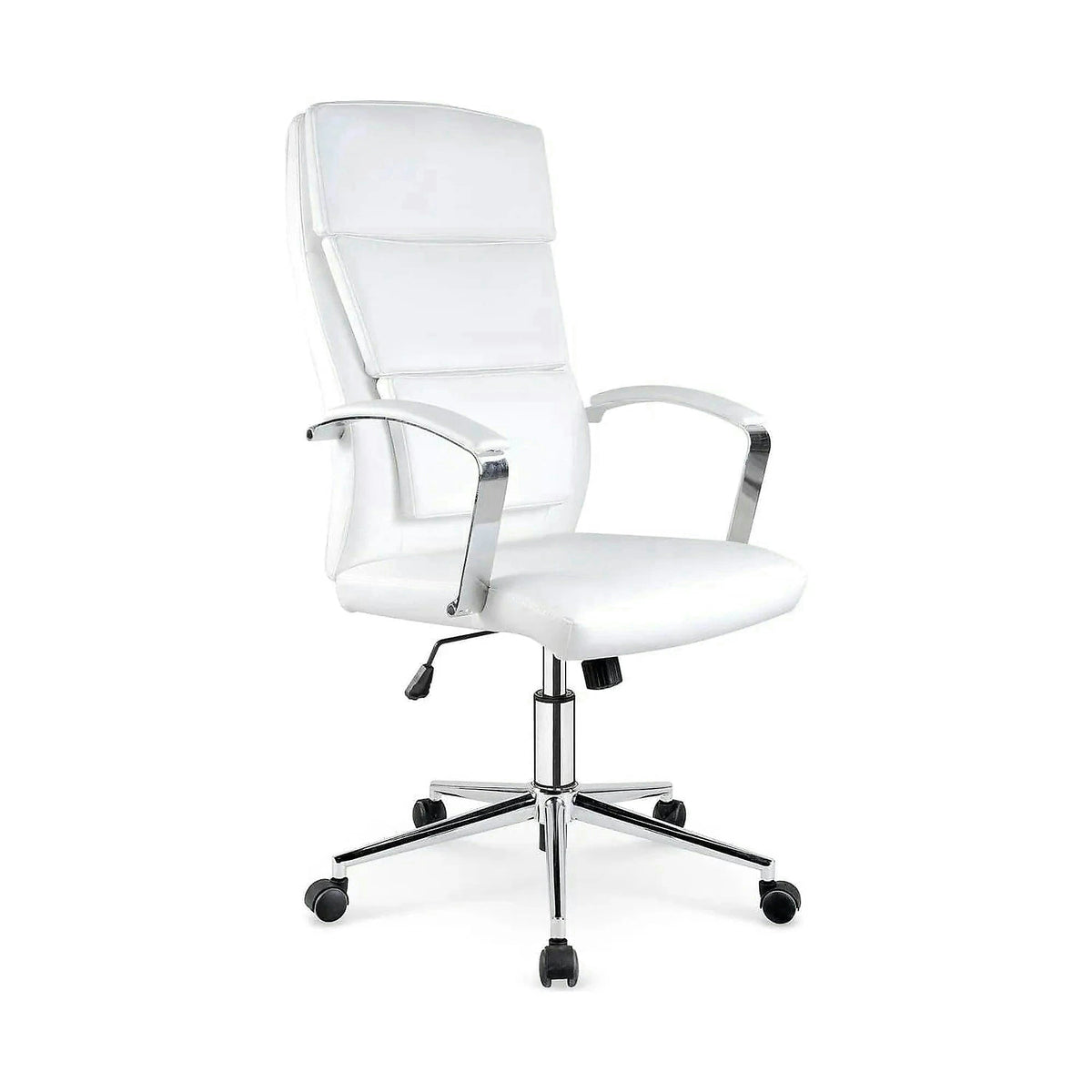Scaun de birou AURELIUS, alb, piele ecologica, 65x67x110/120 cm
