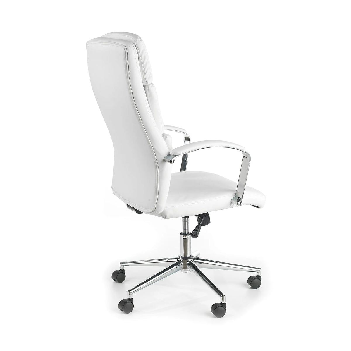 Scaun de birou AURELIUS, alb, piele ecologica, 65x67x110/120 cm