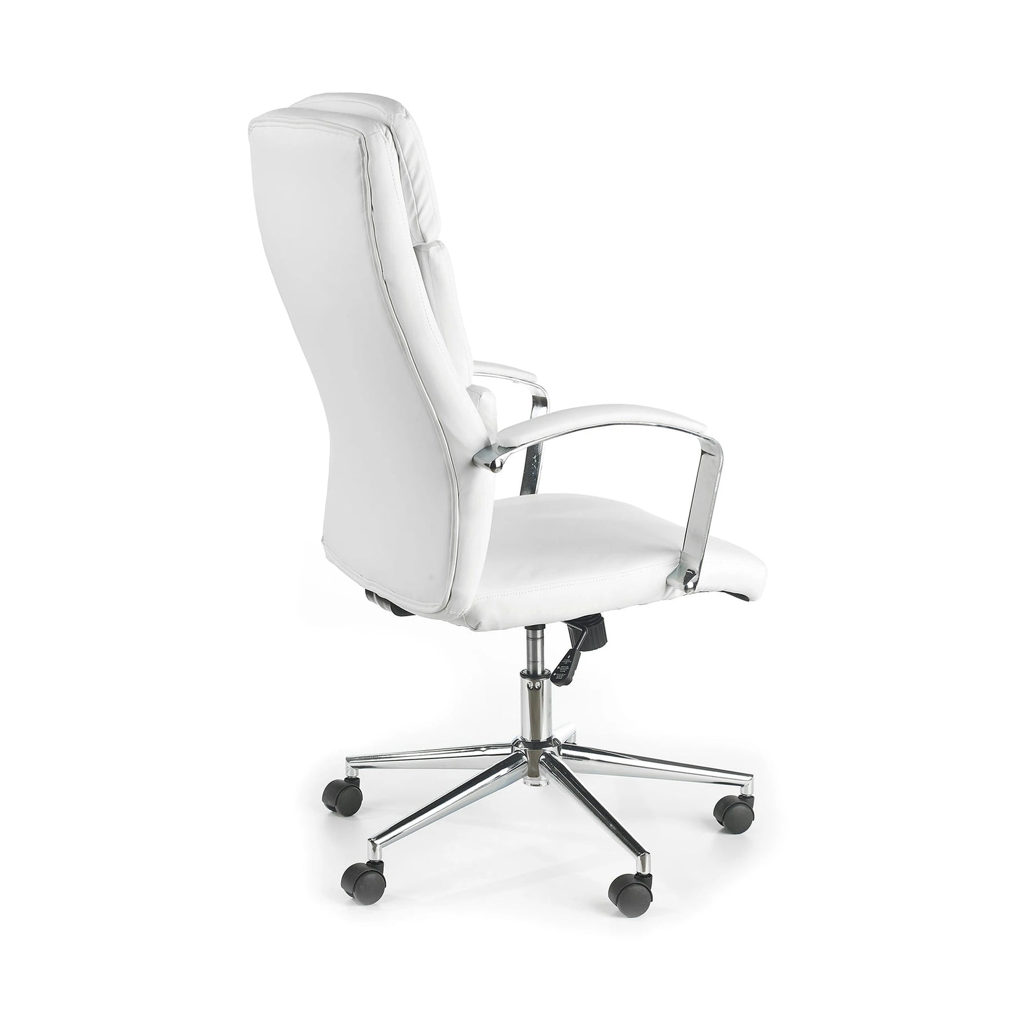 Scaun de birou AURELIUS, alb, piele ecologica, 65x67x110/120 cm