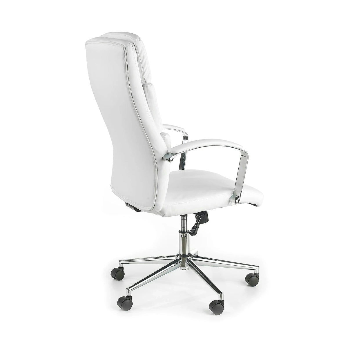 Scaun de birou AURELIUS, alb, piele ecologica, 65x67x110/120 cm