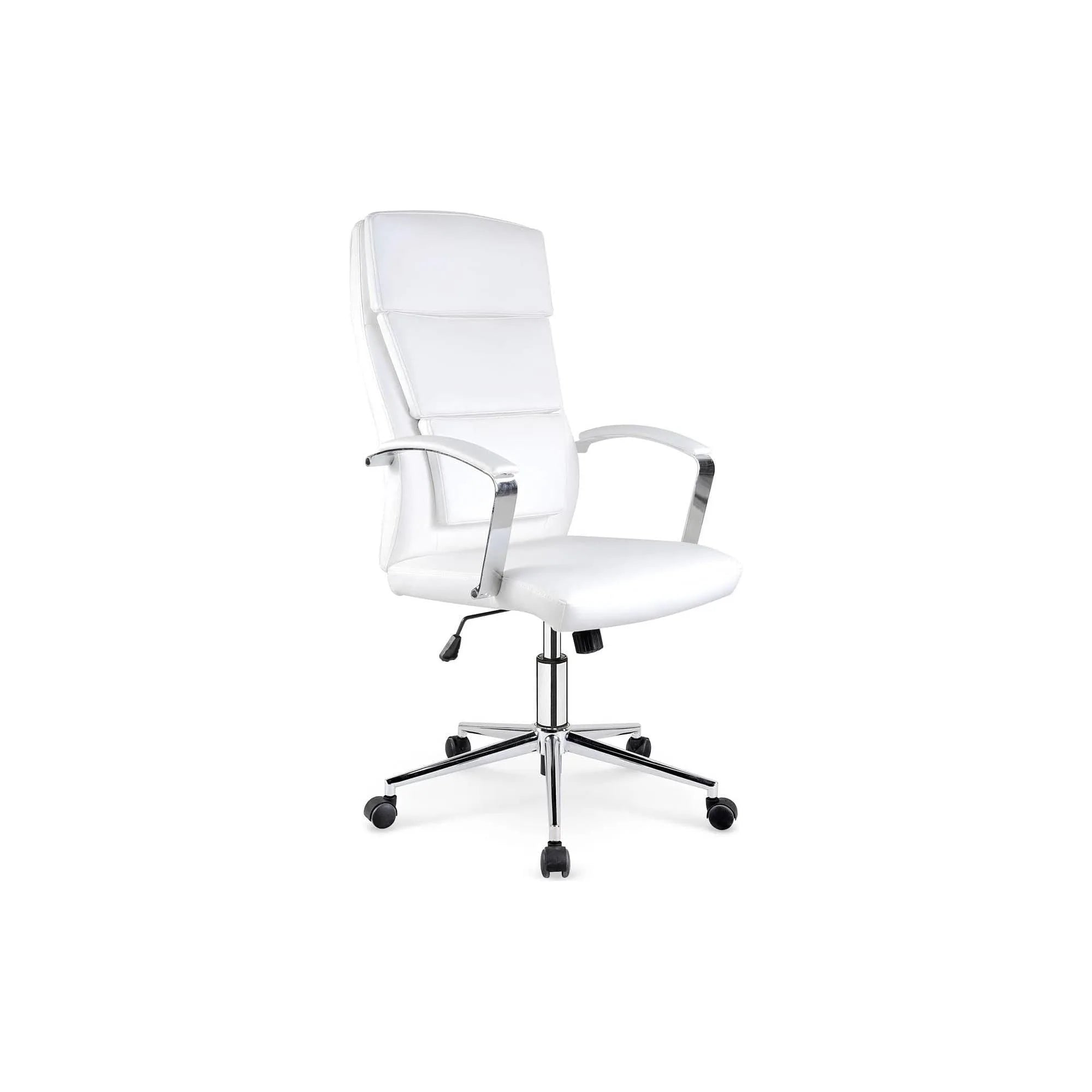 Scaun de birou AURELIUS, alb, piele ecologica, 65x67x110/120 cm