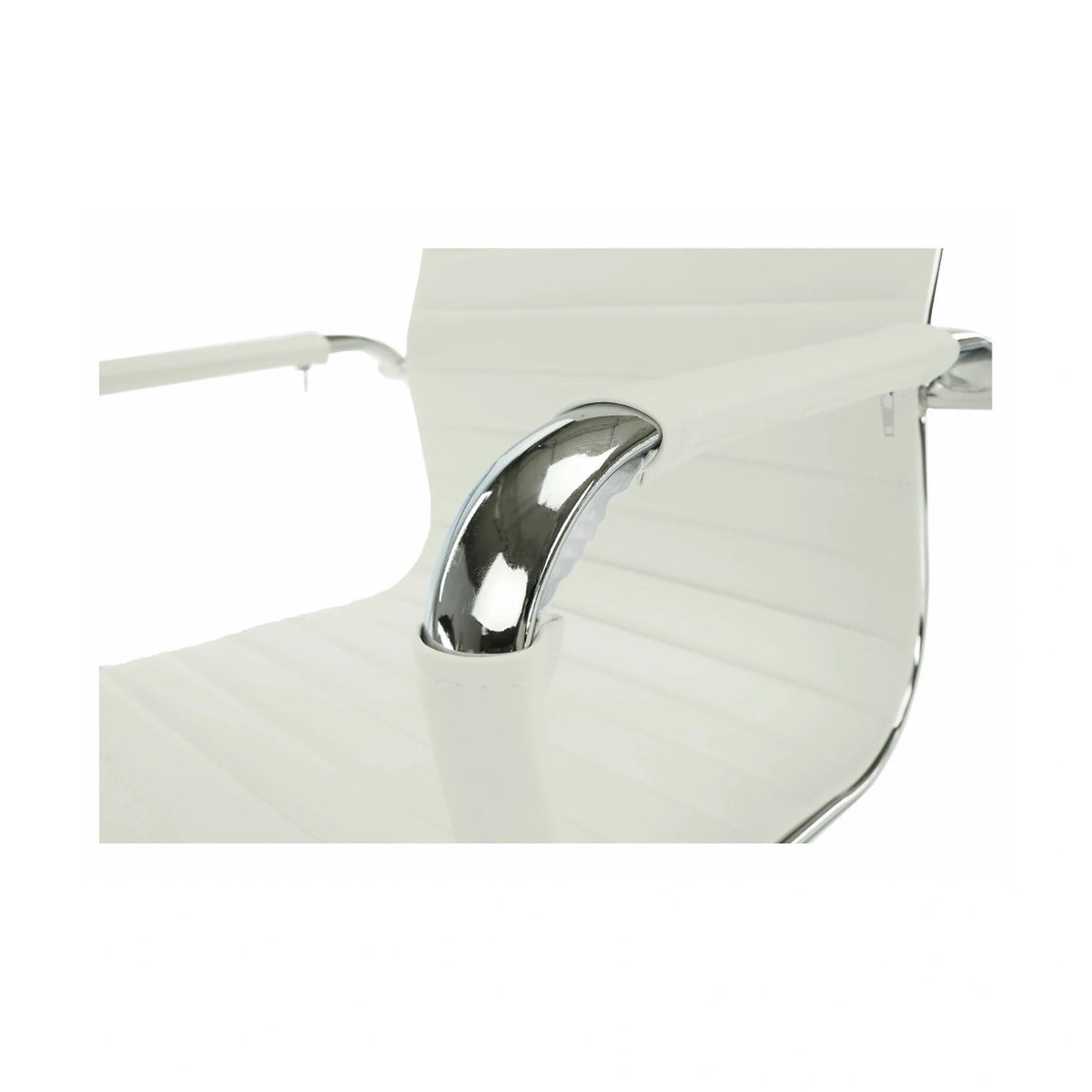 Scaun de birou AZURE 2 NEW, alb/crom, piele ecologica/metal, 63x55x106/114 cm