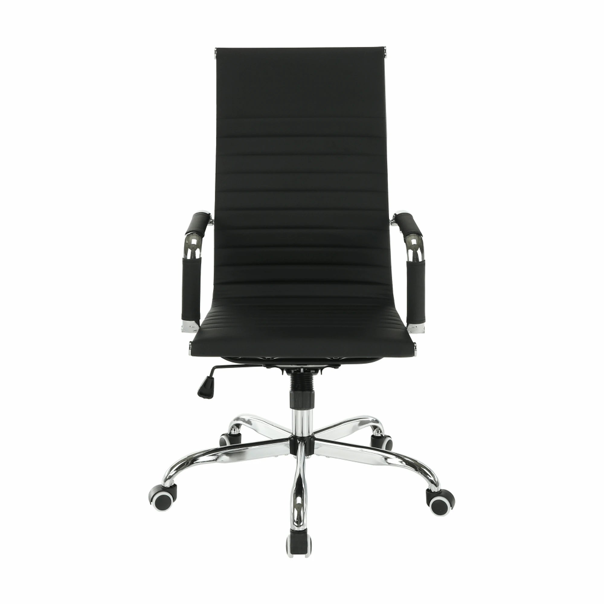 Scaun de birou AZURE 2 NEW, negru/crom, piele ecologica/metal, 63x55x106/114 cm