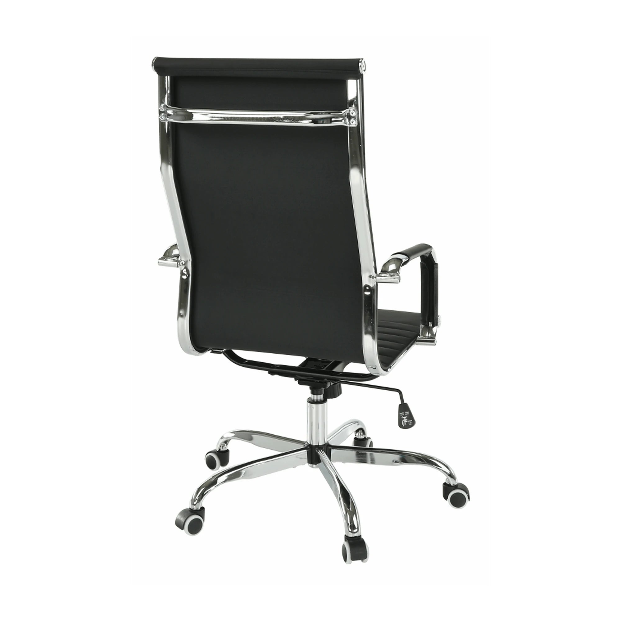 Scaun de birou AZURE 2 NEW, negru/crom, piele ecologica/metal, 63x55x106/114 cm