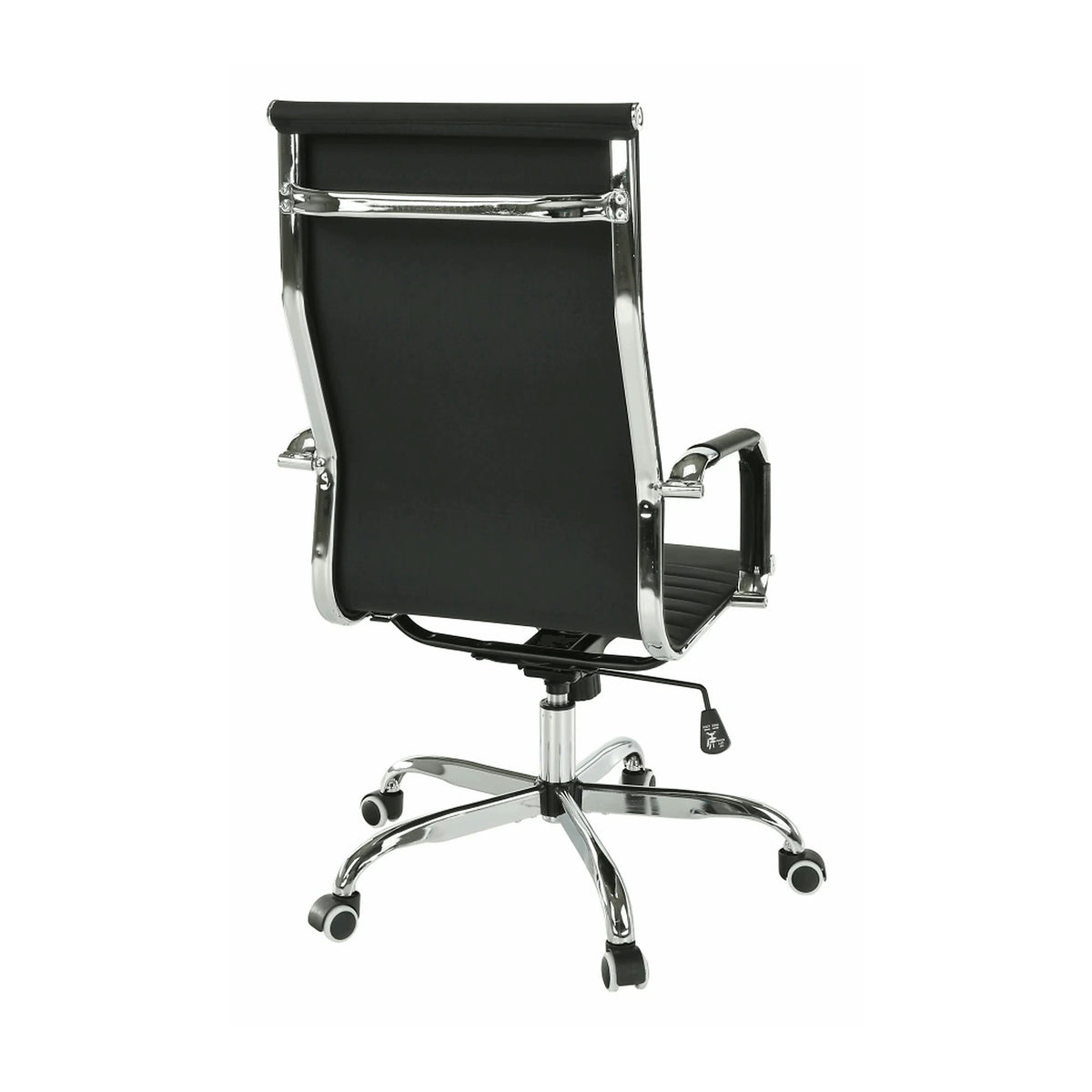Scaun de birou AZURE 2 NEW, negru/crom, piele ecologica/metal, 63x55x106/114 cm