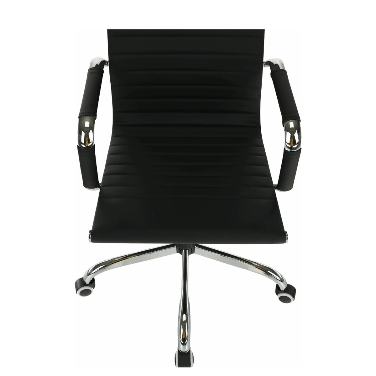 Scaun de birou AZURE 2 NEW, negru/crom, piele ecologica/metal, 63x55x106/114 cm