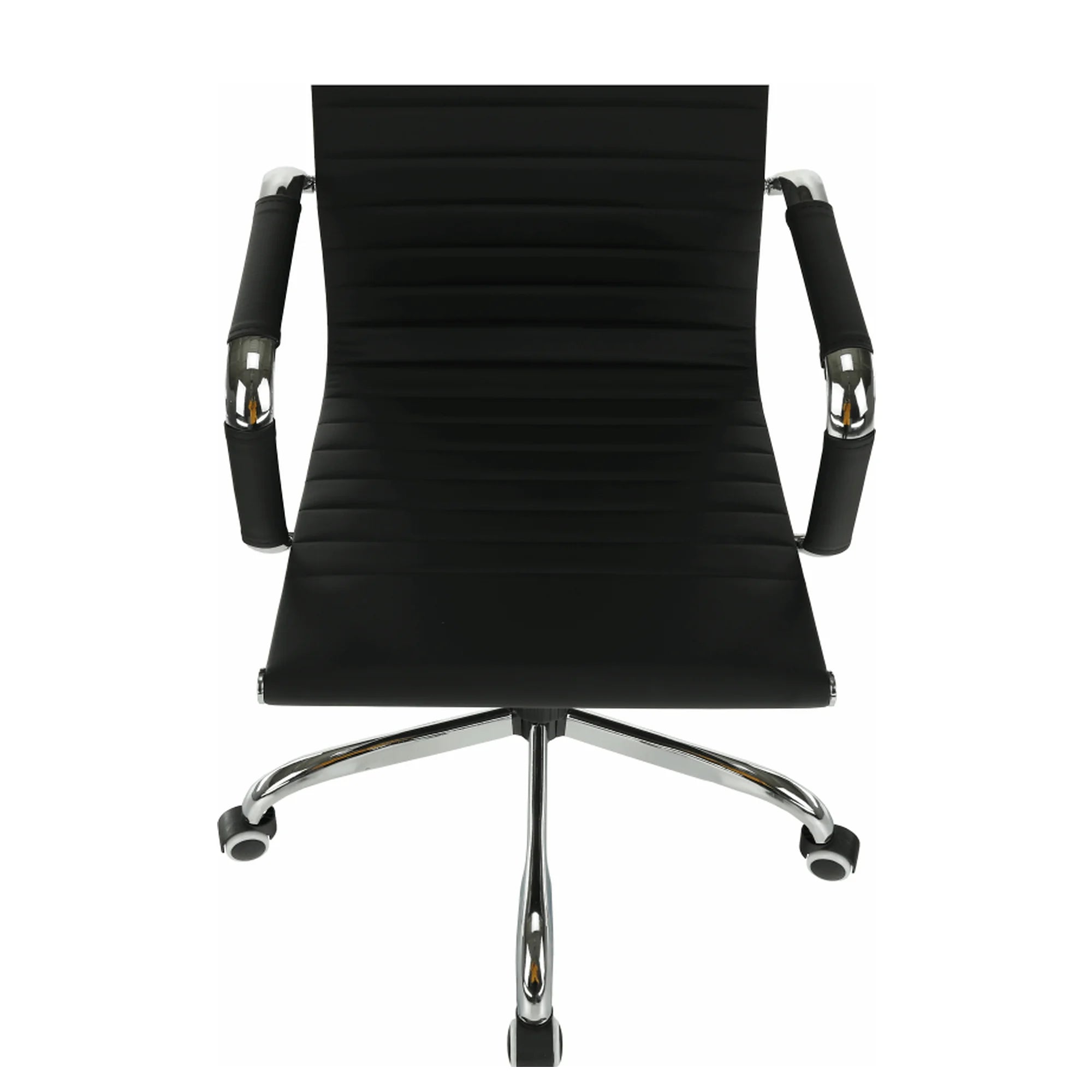 Scaun de birou AZURE 2 NEW, negru/crom, piele ecologica/metal, 63x55x106/114 cm