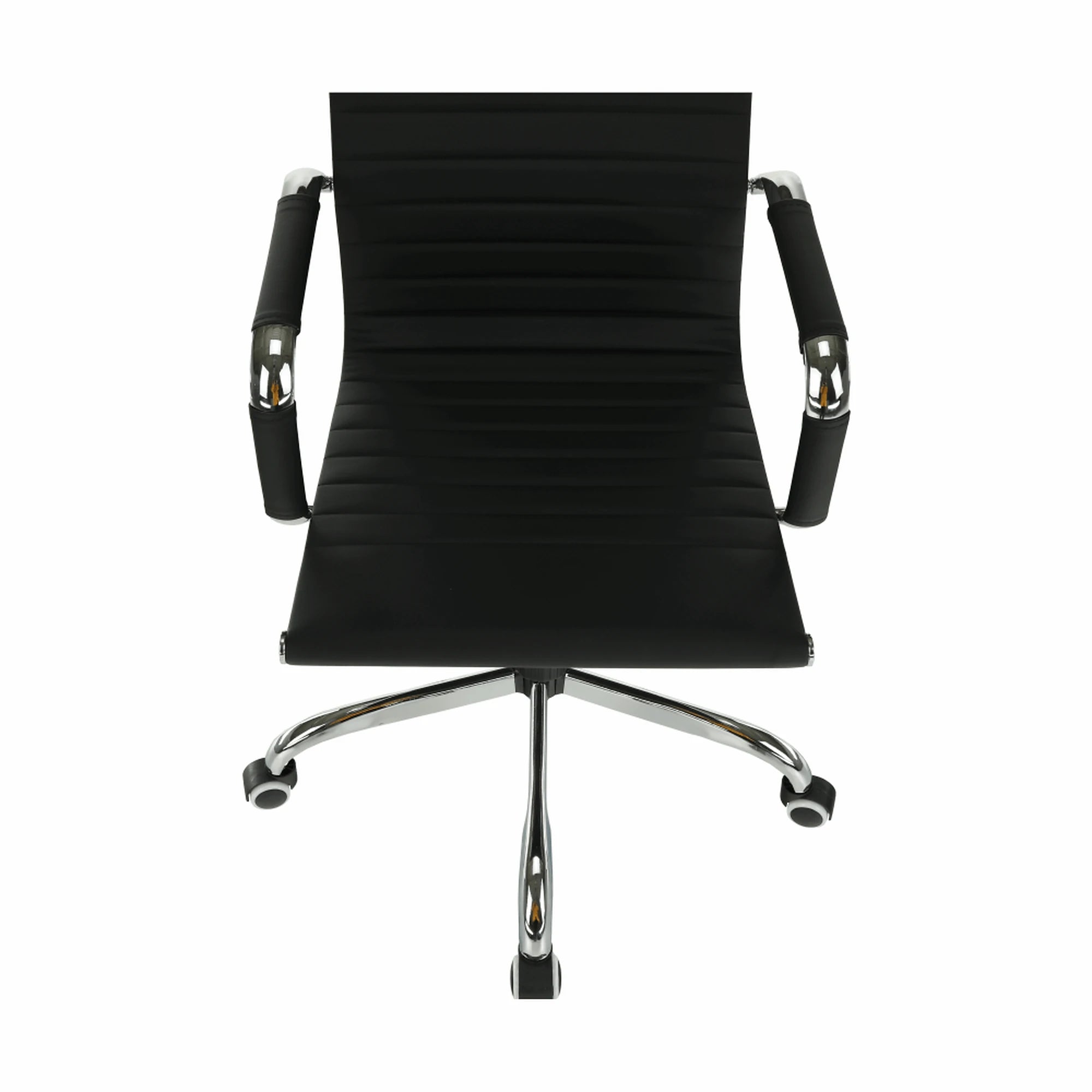 Scaun de birou AZURE 2 NEW, negru/crom, piele ecologica/metal, 63x55x106/114 cm