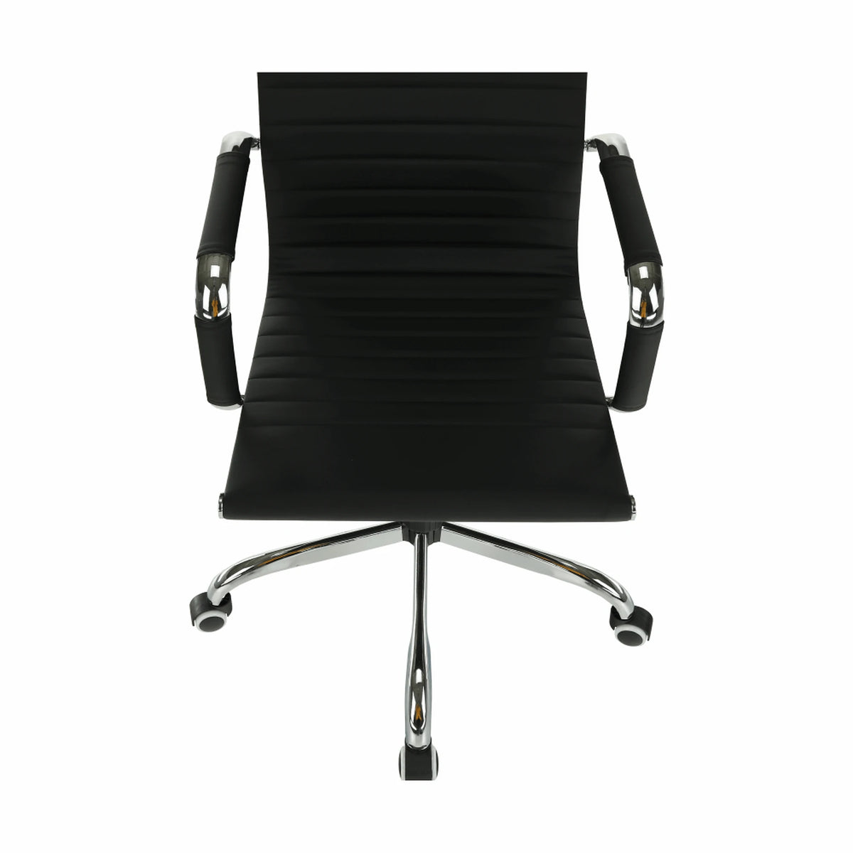 Scaun de birou AZURE 2 NEW, negru/crom, piele ecologica/metal, 63x55x106/114 cm