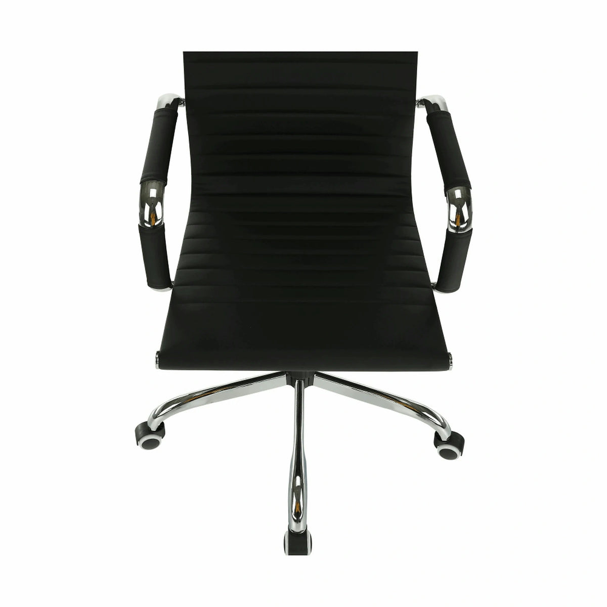 Scaun de birou AZURE 2 NEW, negru/crom, piele ecologica/metal, 63x55x106/114 cm