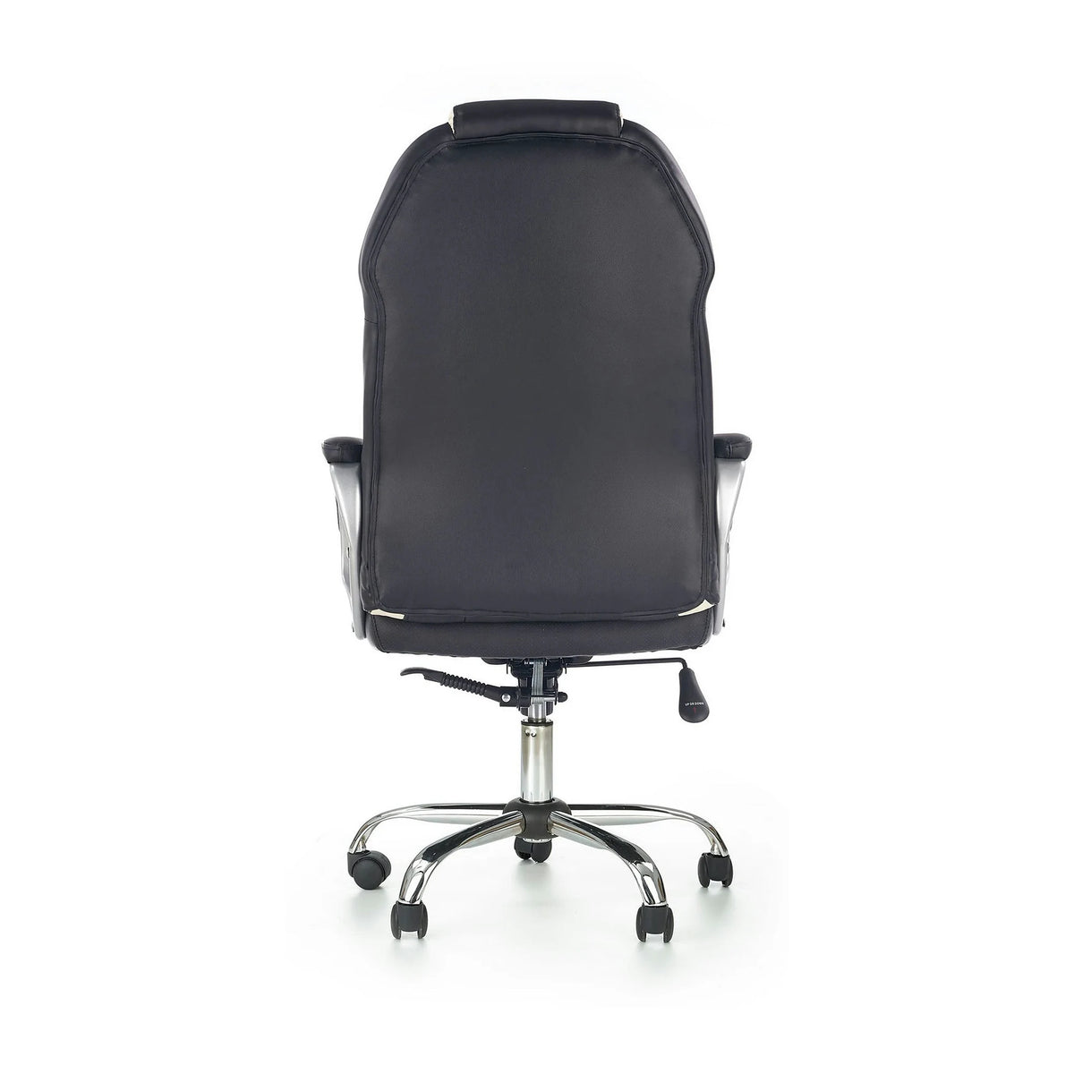 Scaun de birou BARTON, negru/alb, piele ecologica perforata, 64x68x115/123 cm