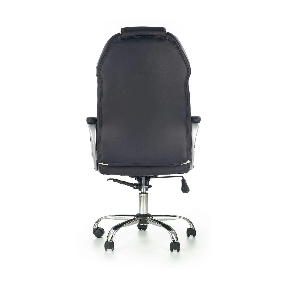 Scaun de birou BARTON, negru/alb, piele ecologica perforata, 64x68x115/123 cm
