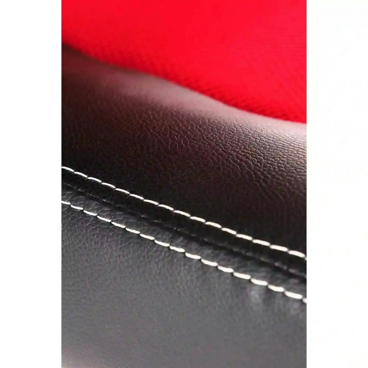 Scaun de birou BERKEL, negru/rosu, piele ecologica/stofa, 62x63x108/117 cm