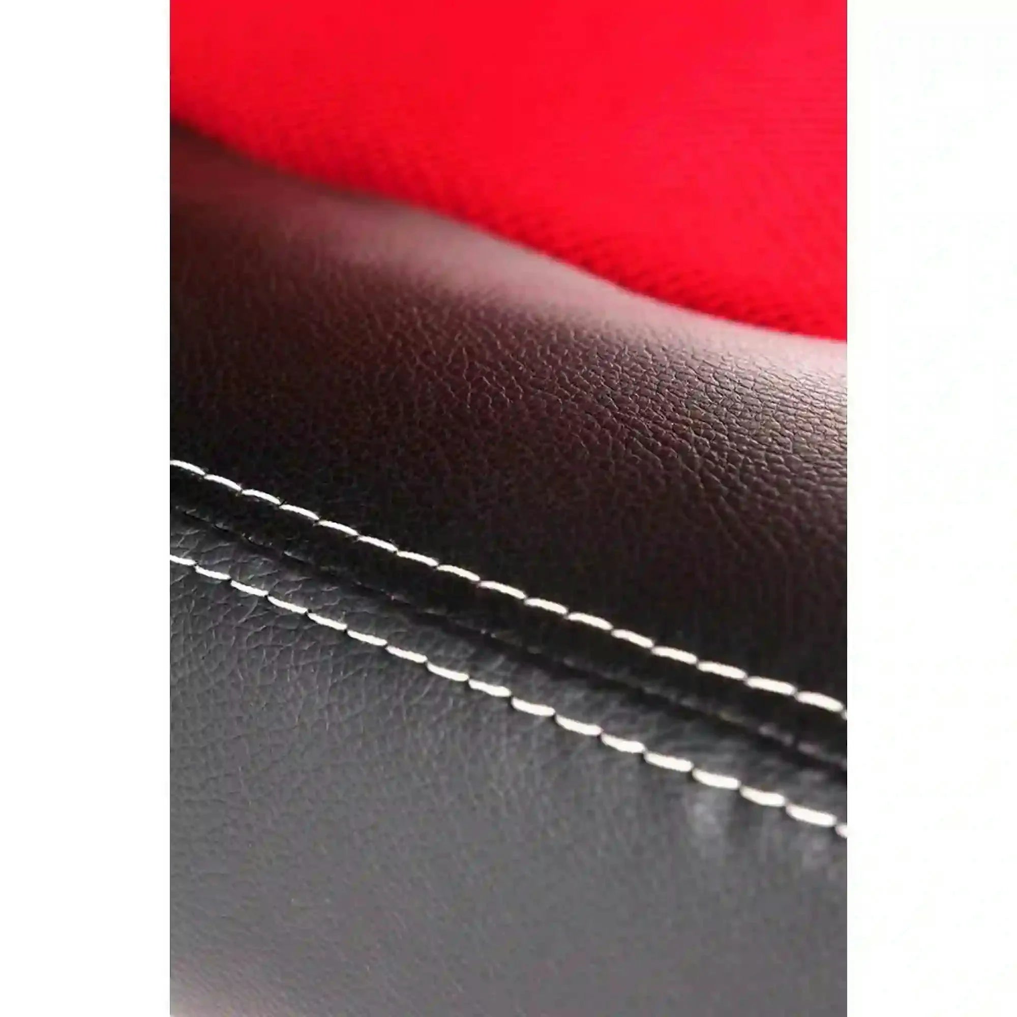 Scaun de birou BERKEL, negru/rosu, piele ecologica/stofa, 62x63x108/117 cm