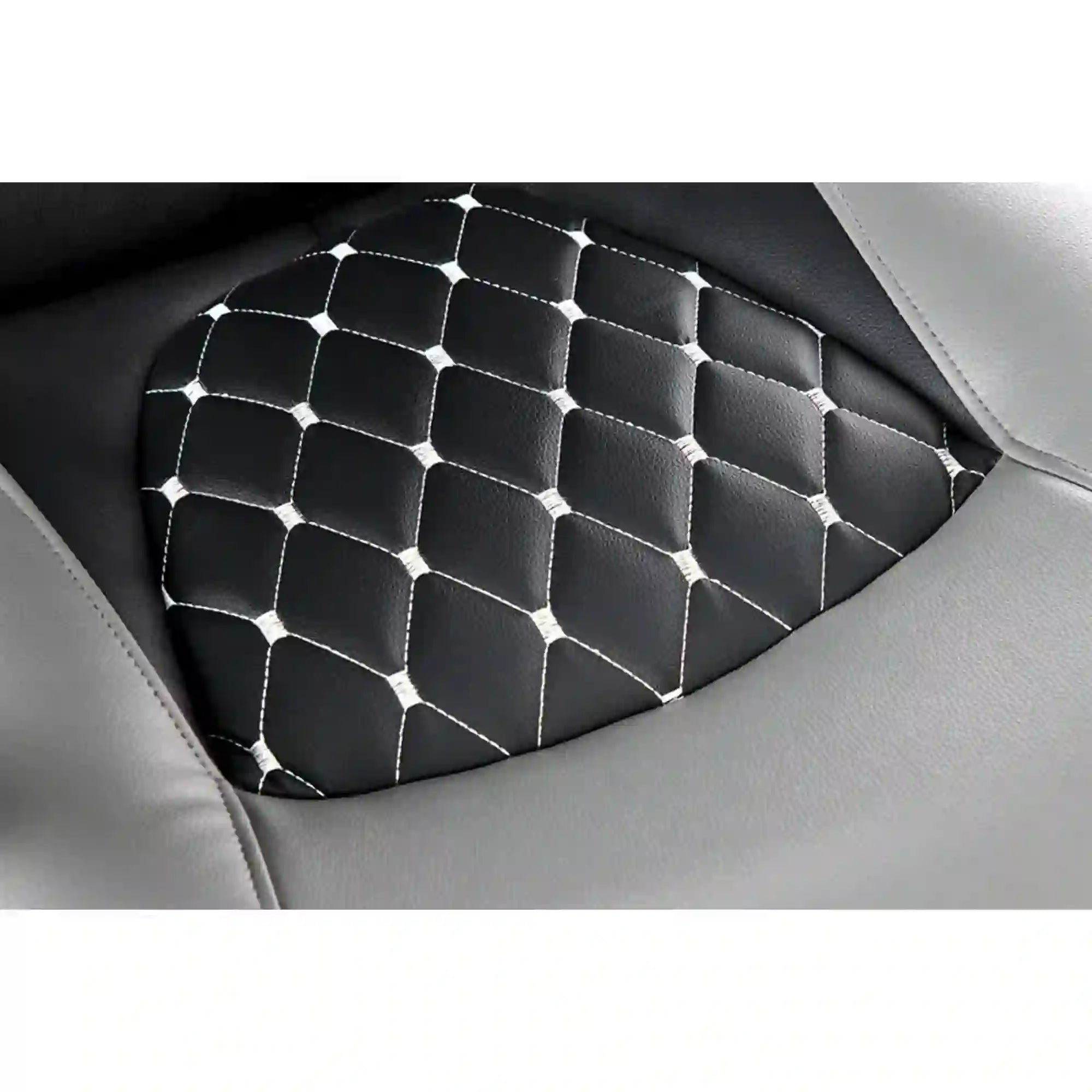 Scaun de birou CASTANO, negru/gri, piele ecologica/stofa, 60x64x107/117 cm