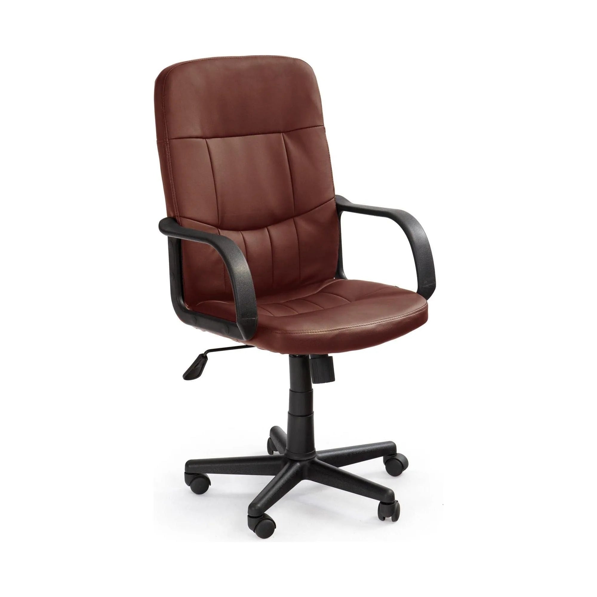 Scaun de birou DENZEL, maro inchis, piele ecologica, 58x60x100/110 cm