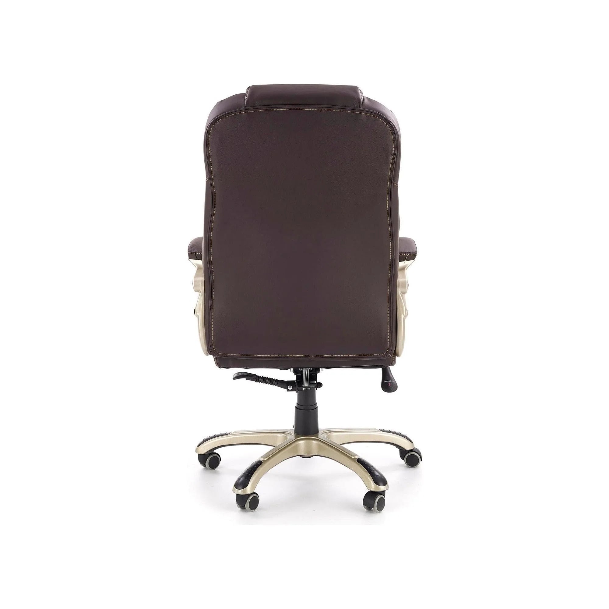 Scaun de birou DESMOND, maro inchis, piele ecologica, 67x70x112/119 cm