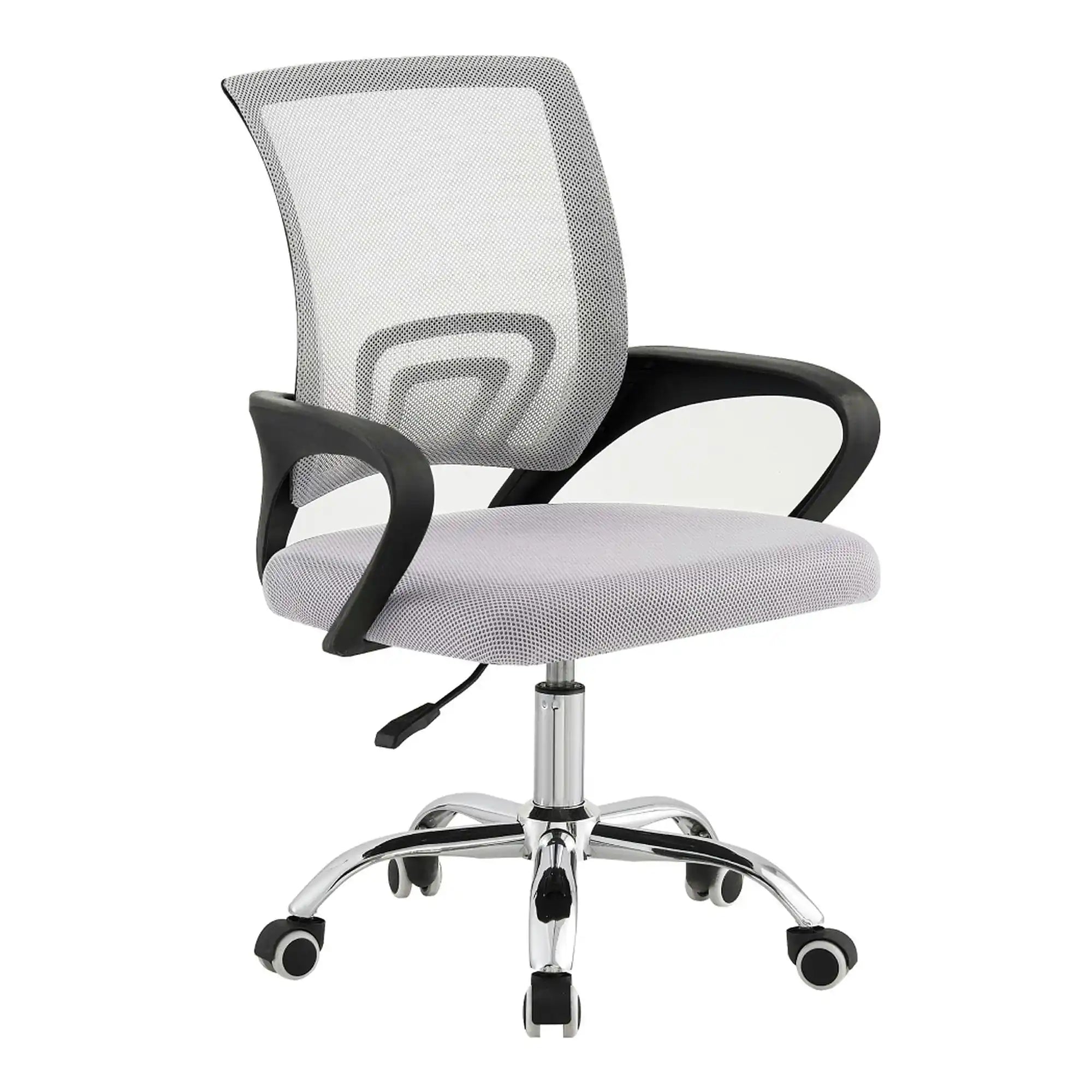 Scaun de birou DEX 4 NEW, gri/negru, material textil/plasă, 57x55x86-94 cm