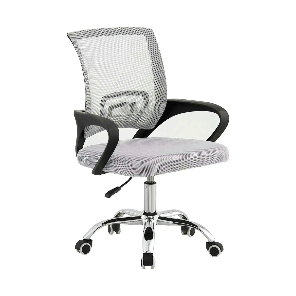 Scaun de birou DEX 4 NEW, gri/negru, material textil/plasă, 57x55x86-94 cm