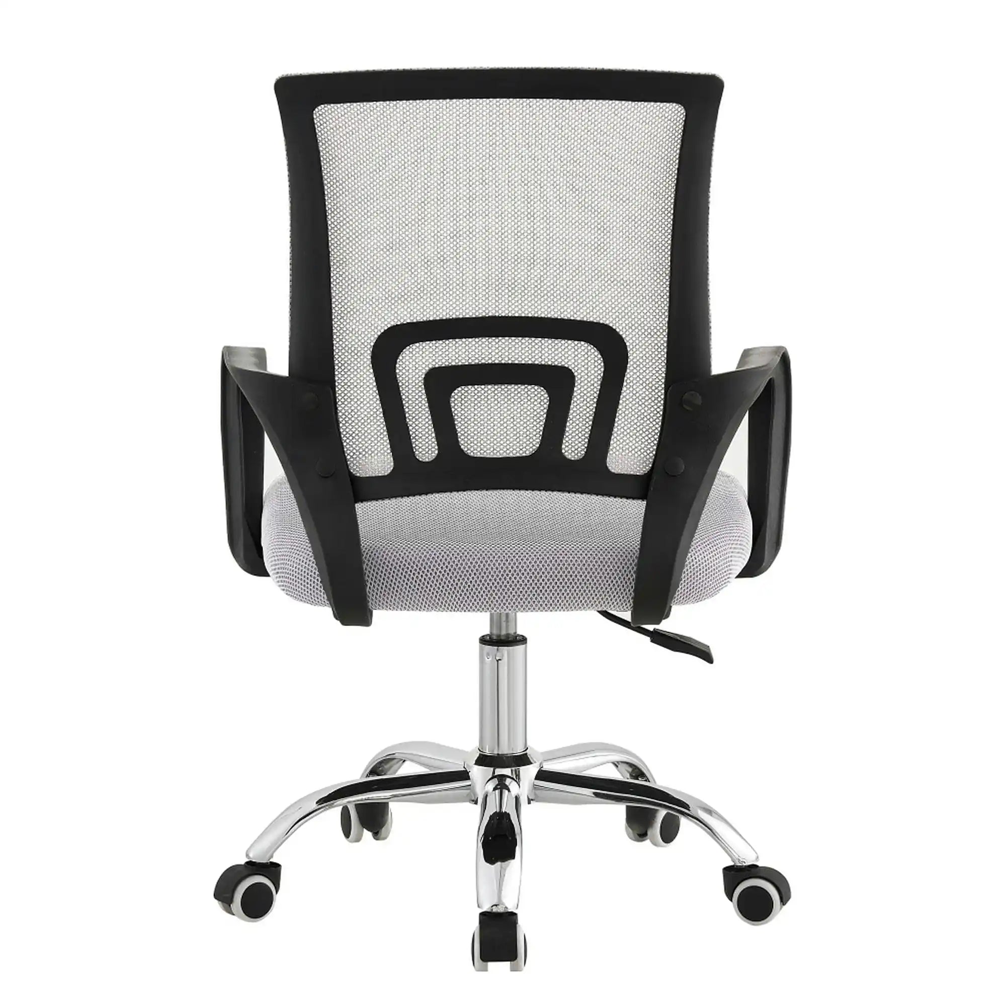 Scaun de birou DEX 4 NEW, gri/negru, material textil/plasă, 57x55x86-94 cm