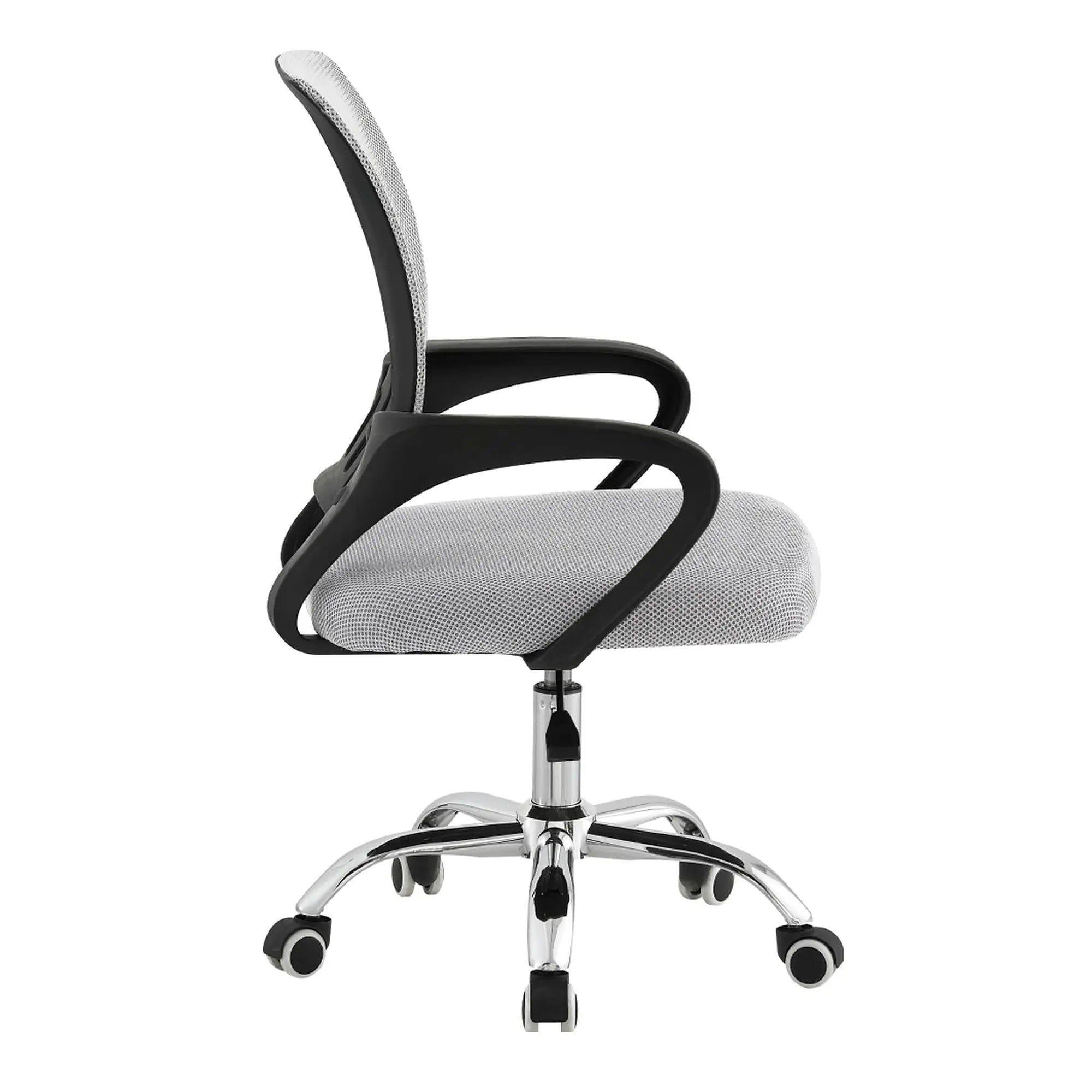 Scaun de birou DEX 4 NEW, gri/negru, material textil/plasă, 57x55x86-94 cm