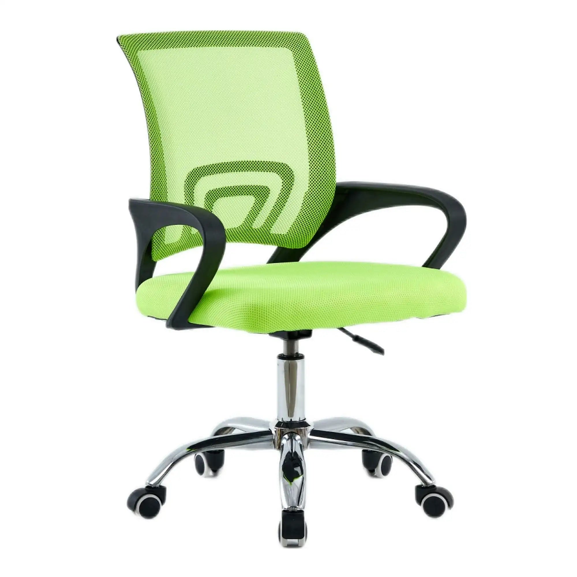 Scaun de birou DEX 4 NEW, verde/negru, material textil/plasă, 57x55x86-94 cm