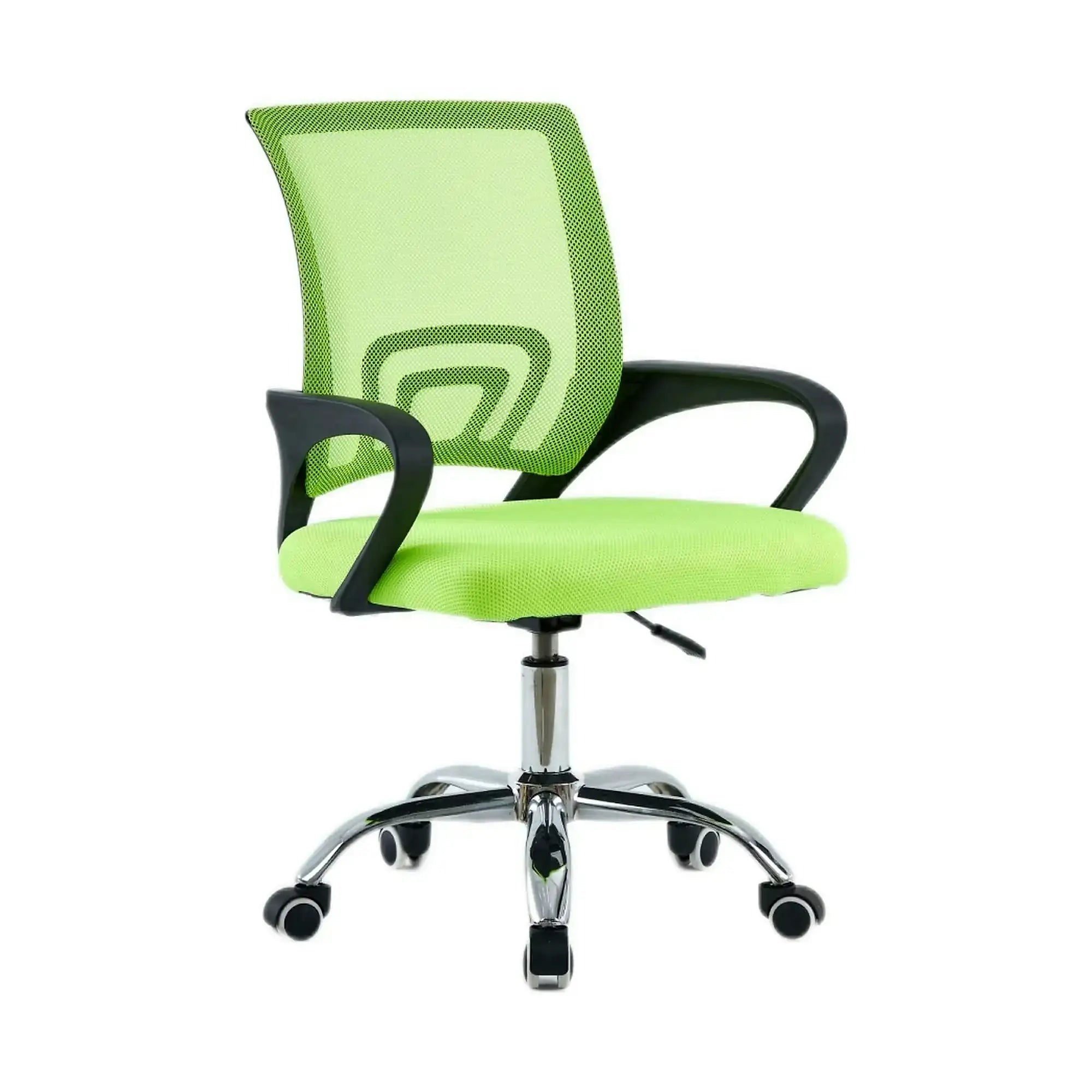 Scaun de birou DEX 4 NEW, verde/negru, material textil/plasă, 57x55x86-94 cm