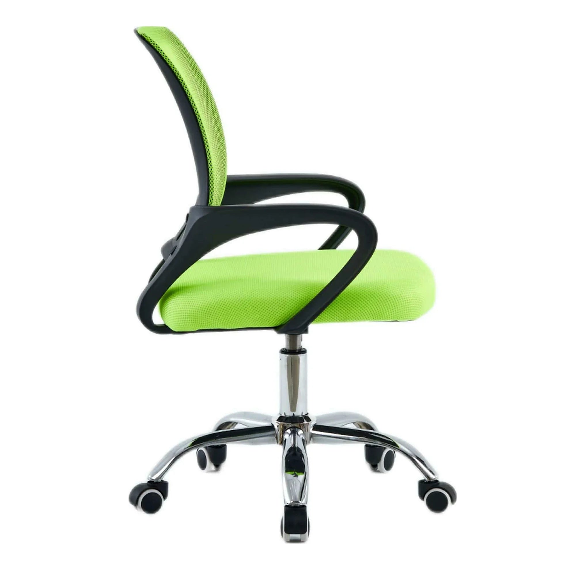 Scaun de birou DEX 4 NEW, verde/negru, material textil/plasă, 57x55x86-94 cm
