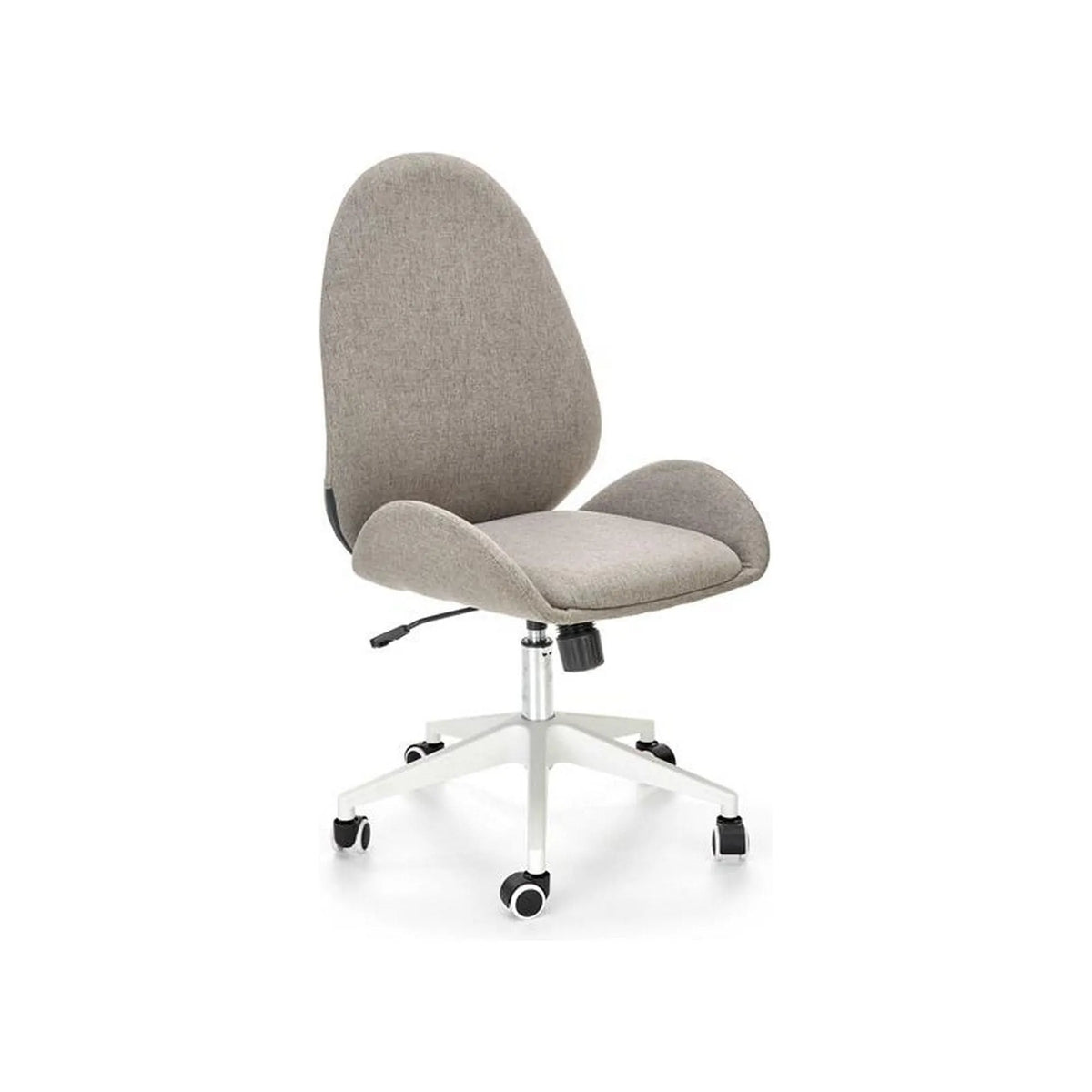 Scaun de birou FALCAO, gri/alb, stofa clasica, 54x58x101/111 cm