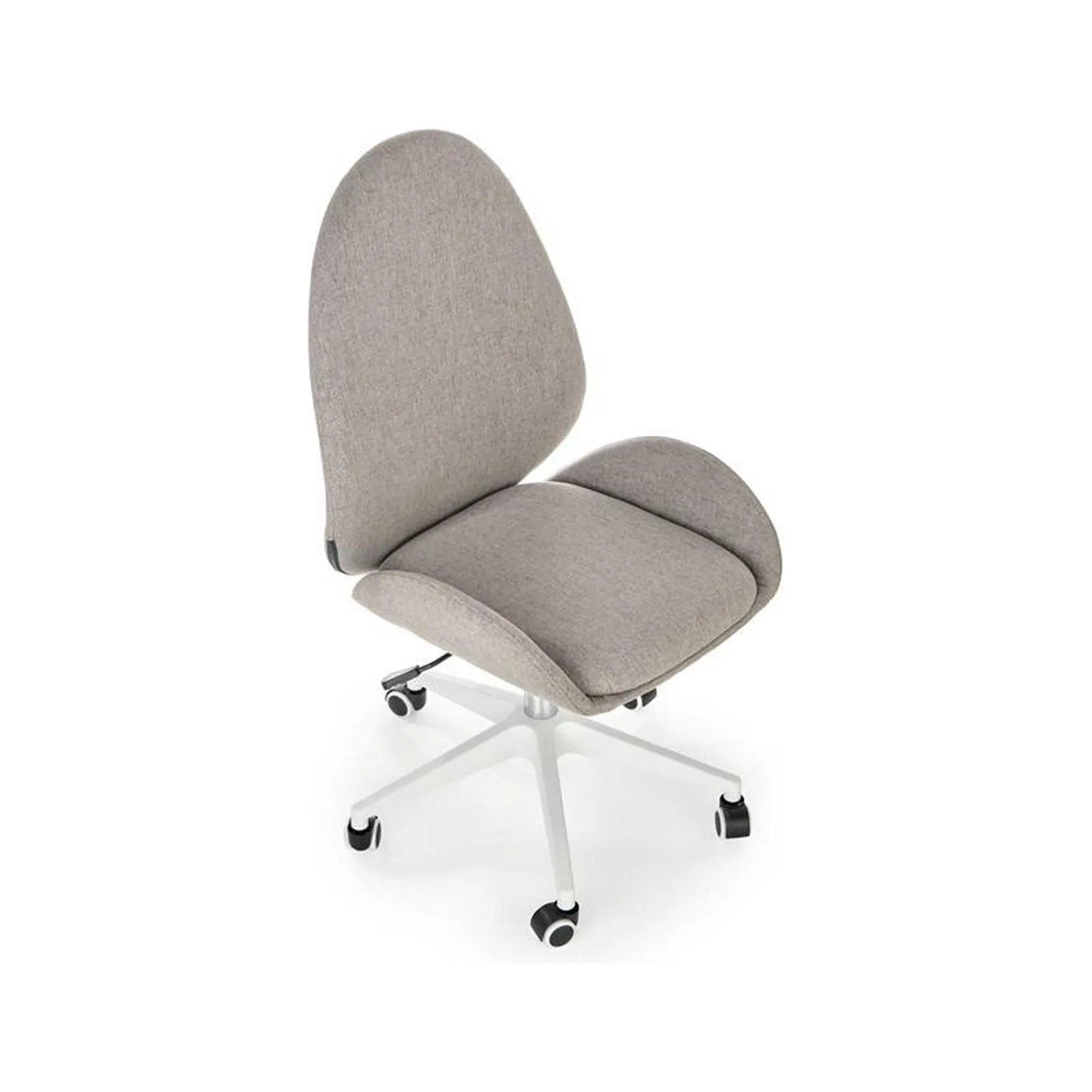 Scaun de birou FALCAO, gri/alb, stofa clasica, 54x58x101/111 cm