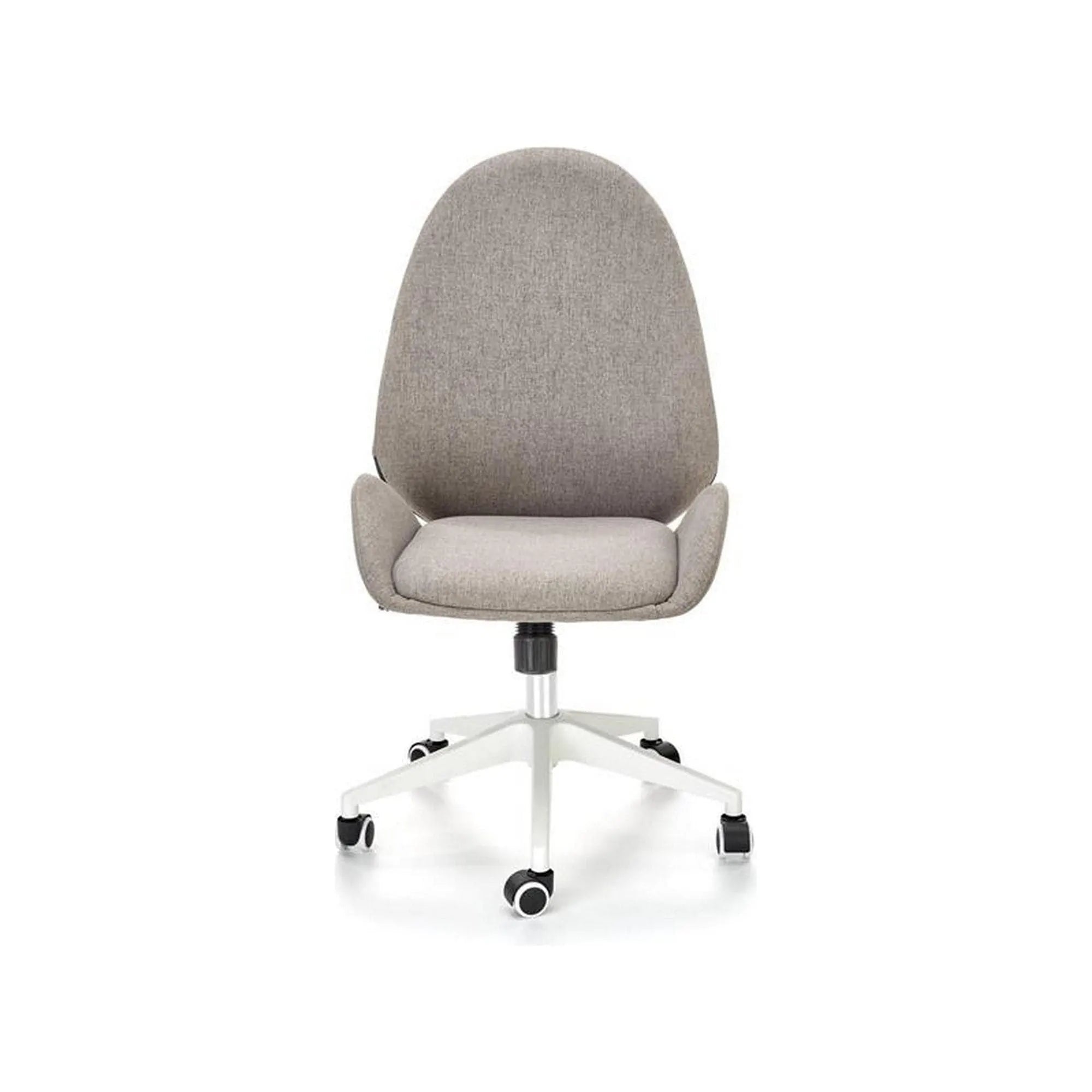 Scaun de birou FALCAO, gri/alb, stofa clasica, 54x58x101/111 cm