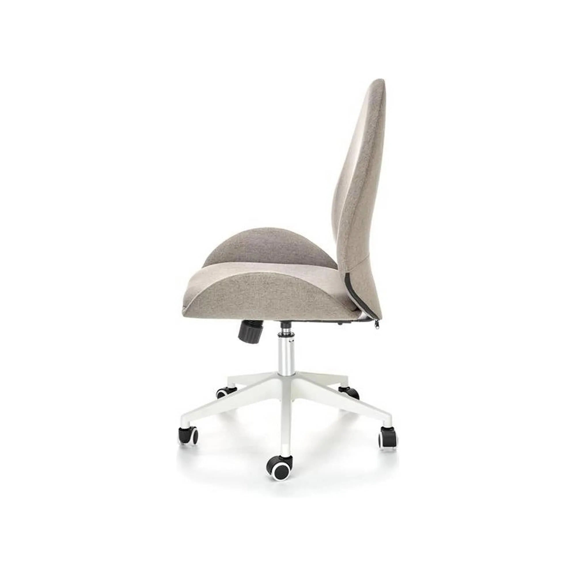 Scaun de birou FALCAO, gri/alb, stofa clasica, 54x58x101/111 cm