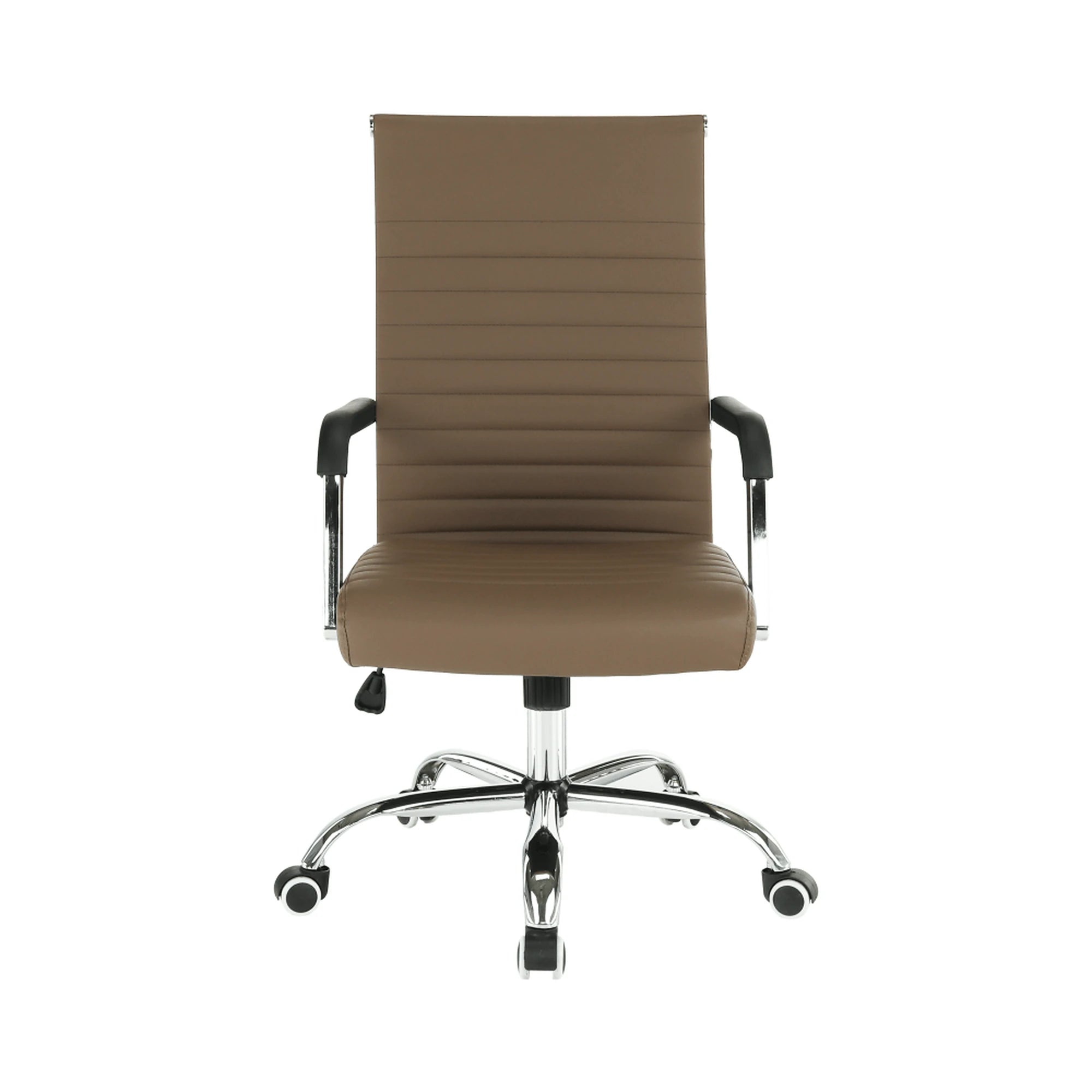 Scaun de birou FARAN, maro/crom, piele ecologica/metal, 54x63x102/110 cm