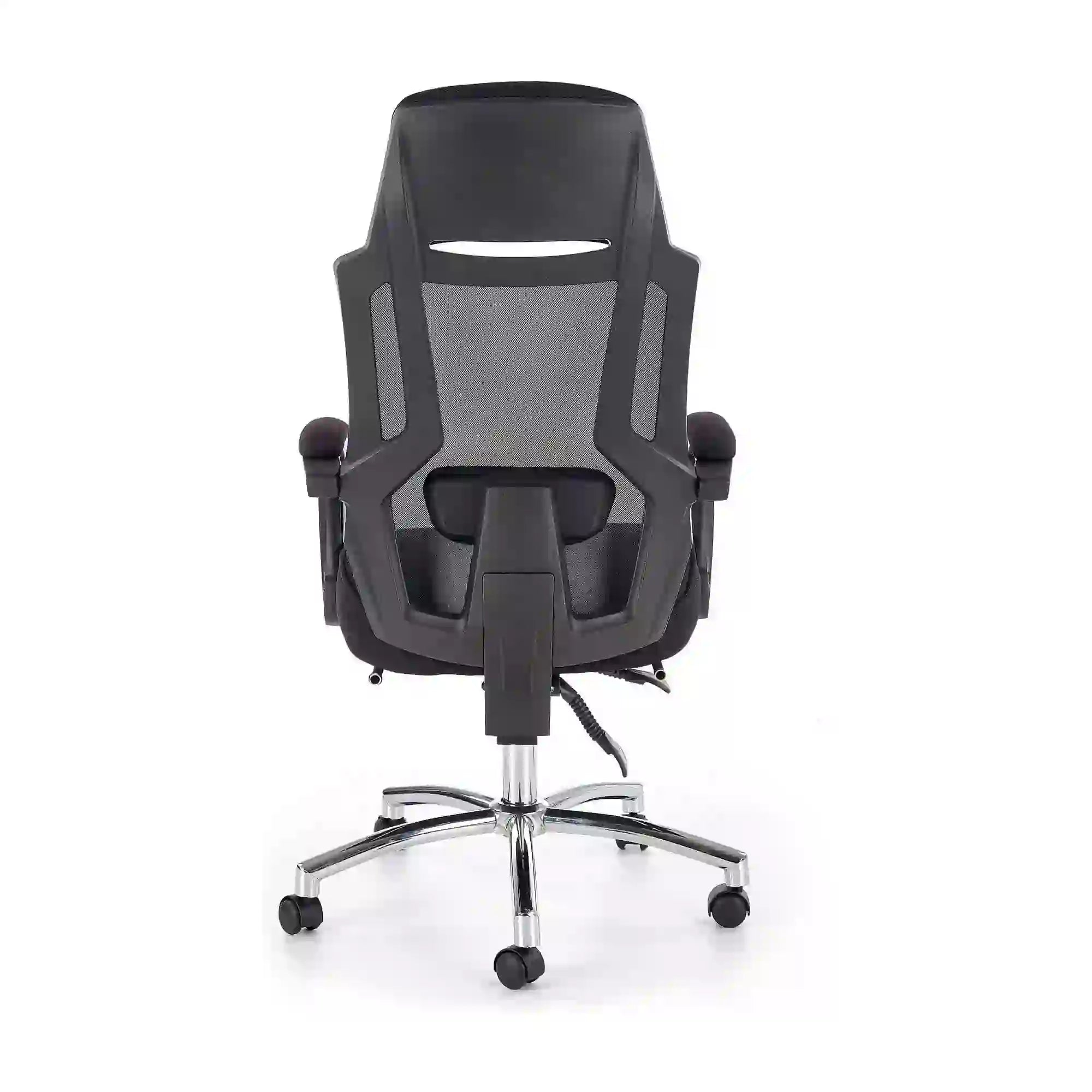 Scaun de birou FREEMAN, negru/crom, stofa/plasa/metal, 61x60x116/123 cm