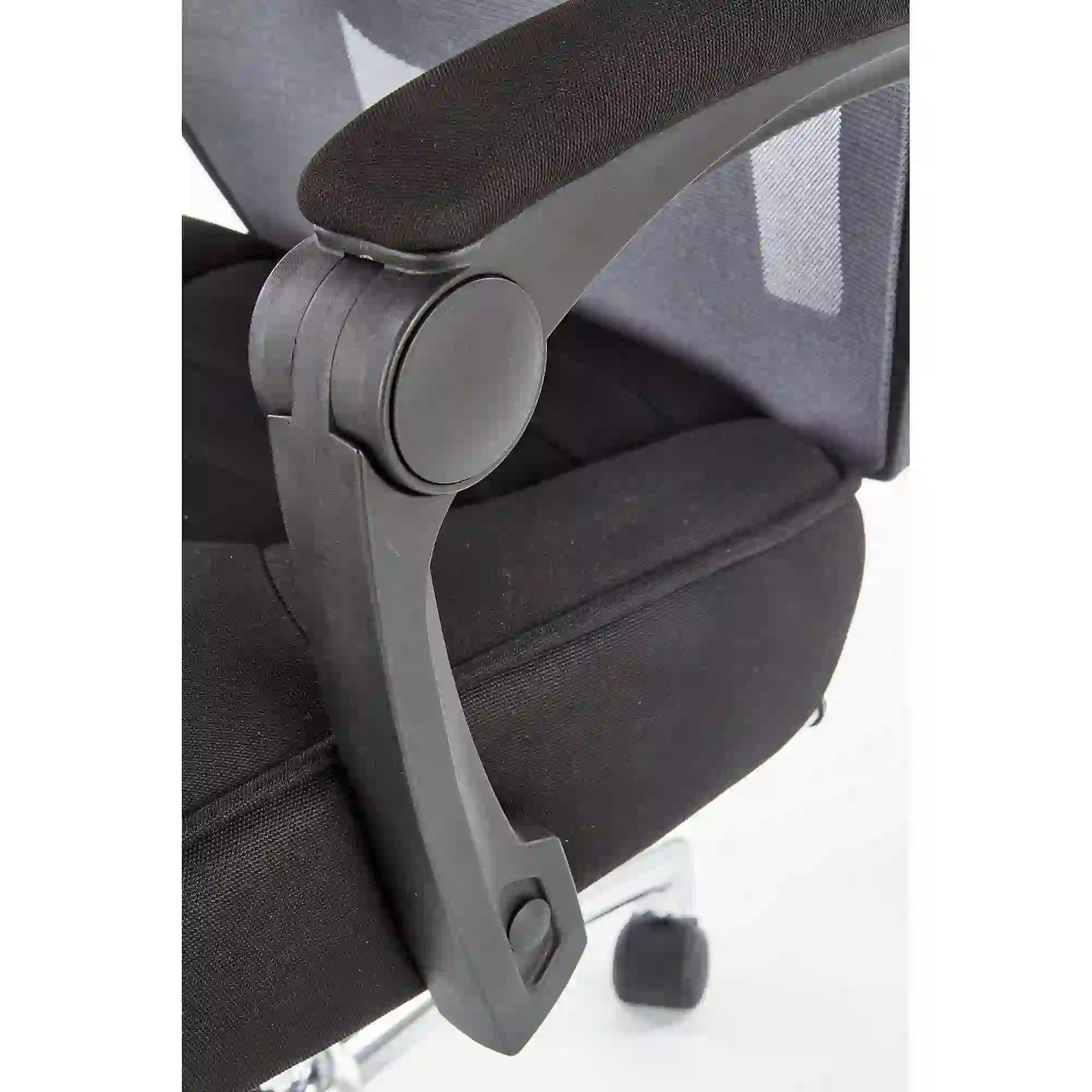 Scaun de birou FREEMAN, negru/crom, stofa/plasa/metal, 61x60x116/123 cm