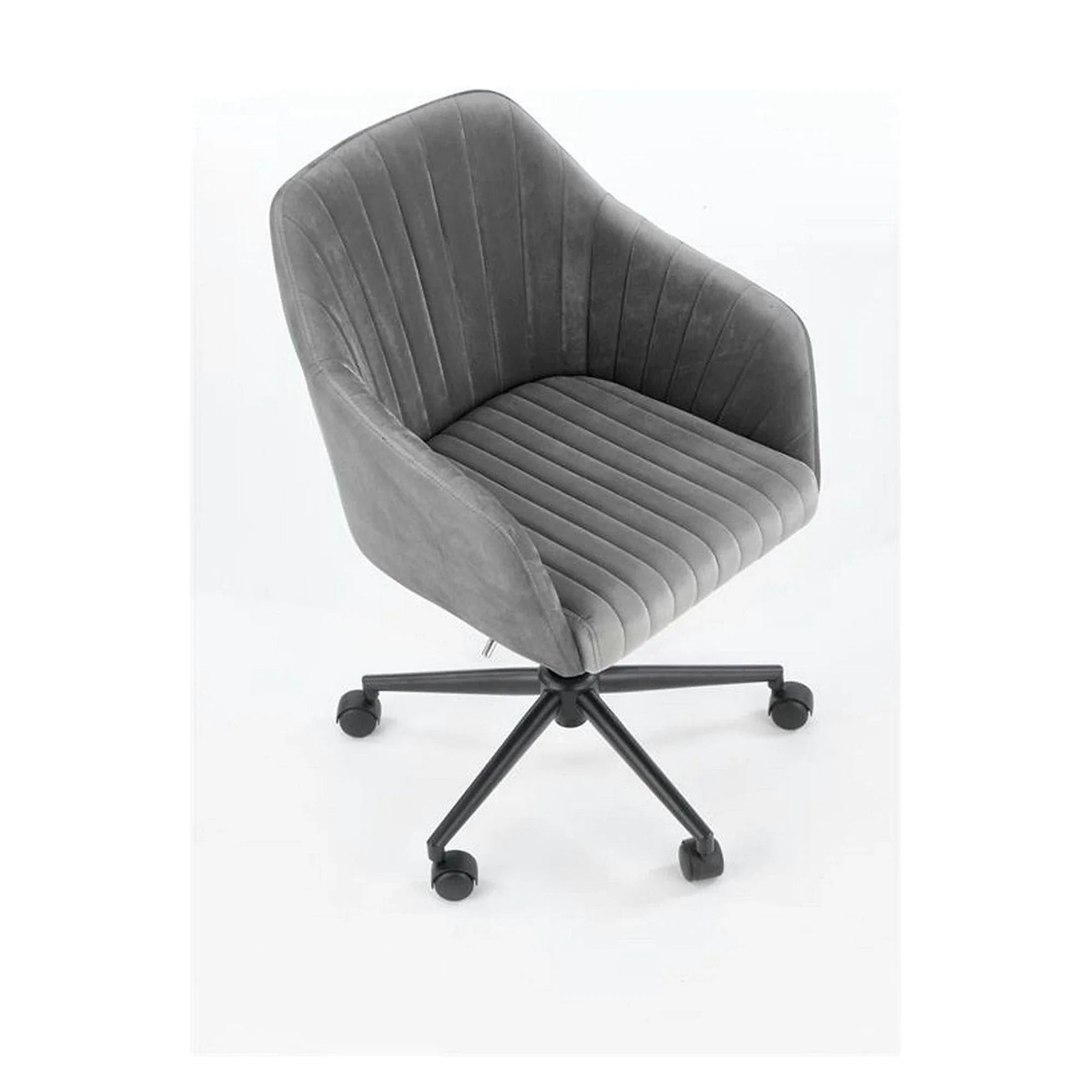 Scaun de birou FRESCO, gri, stofa catifelata, 51x54x81/91 cm