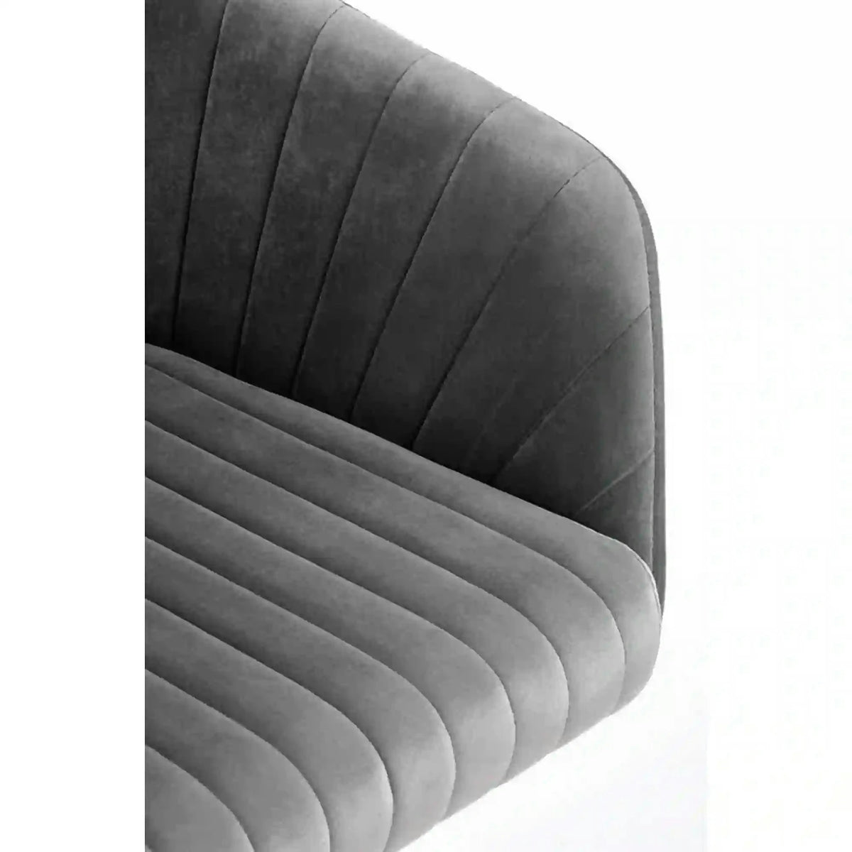 Scaun de birou FRESCO, gri, stofa catifelata, 51x54x81/91 cm