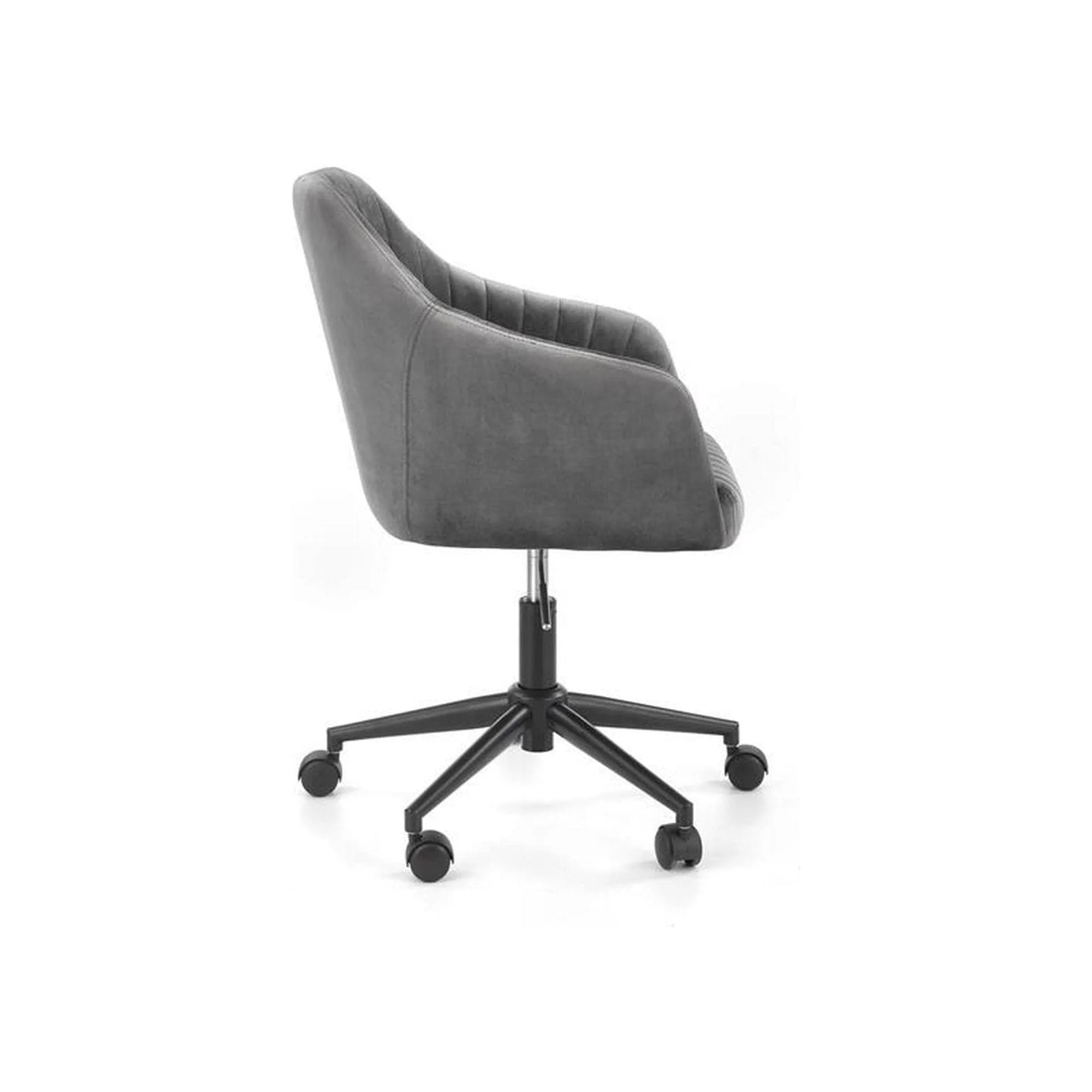 Scaun de birou FRESCO, gri, stofa catifelata, 51x54x81/91 cm