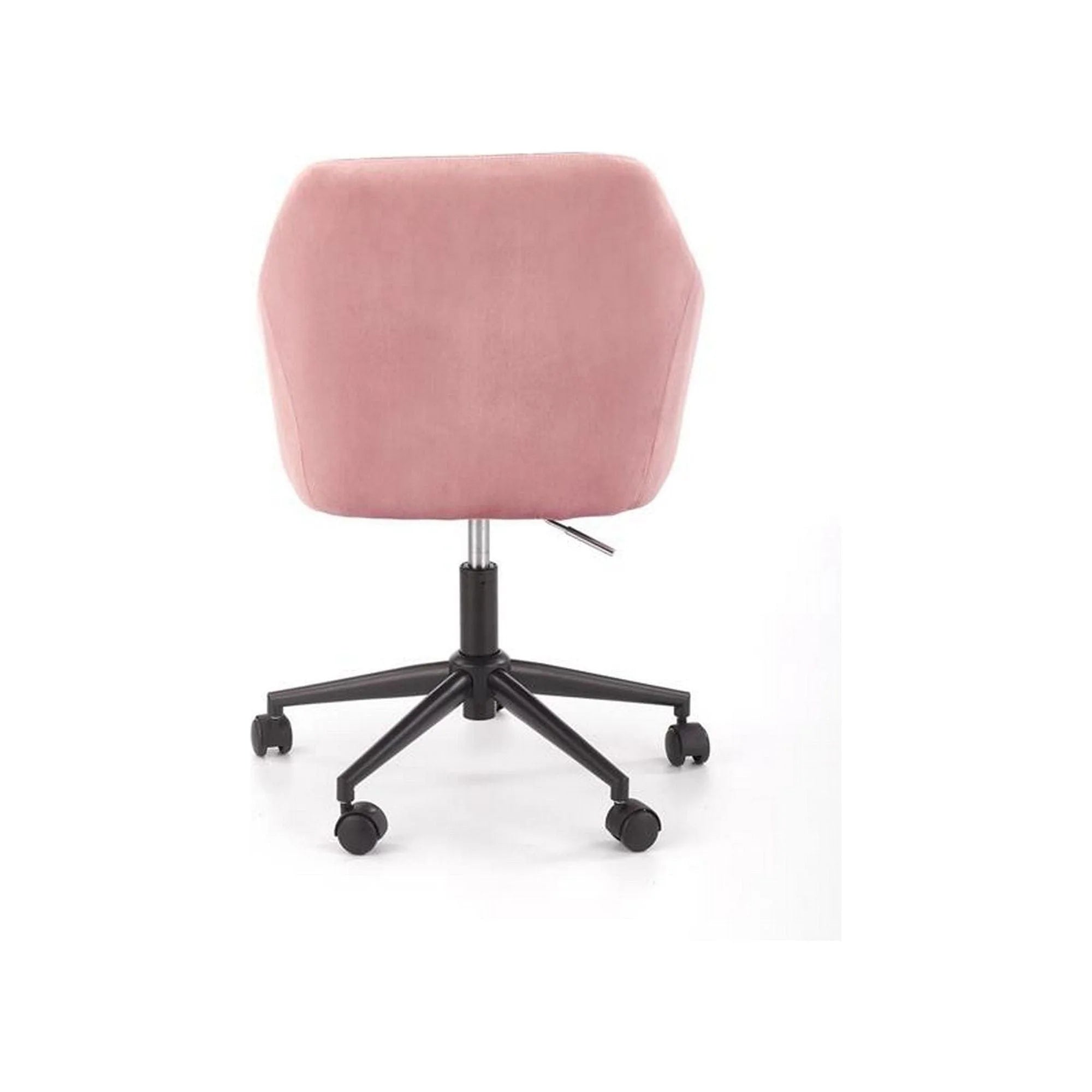 Scaun de birou FRESCO, roz, stofa catifelata, 57x55x79/89 cm