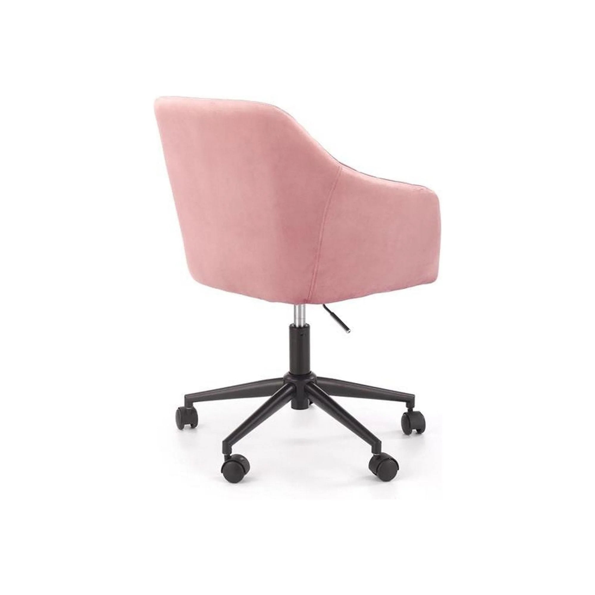Scaun de birou FRESCO, roz, stofa catifelata, 57x55x79/89 cm