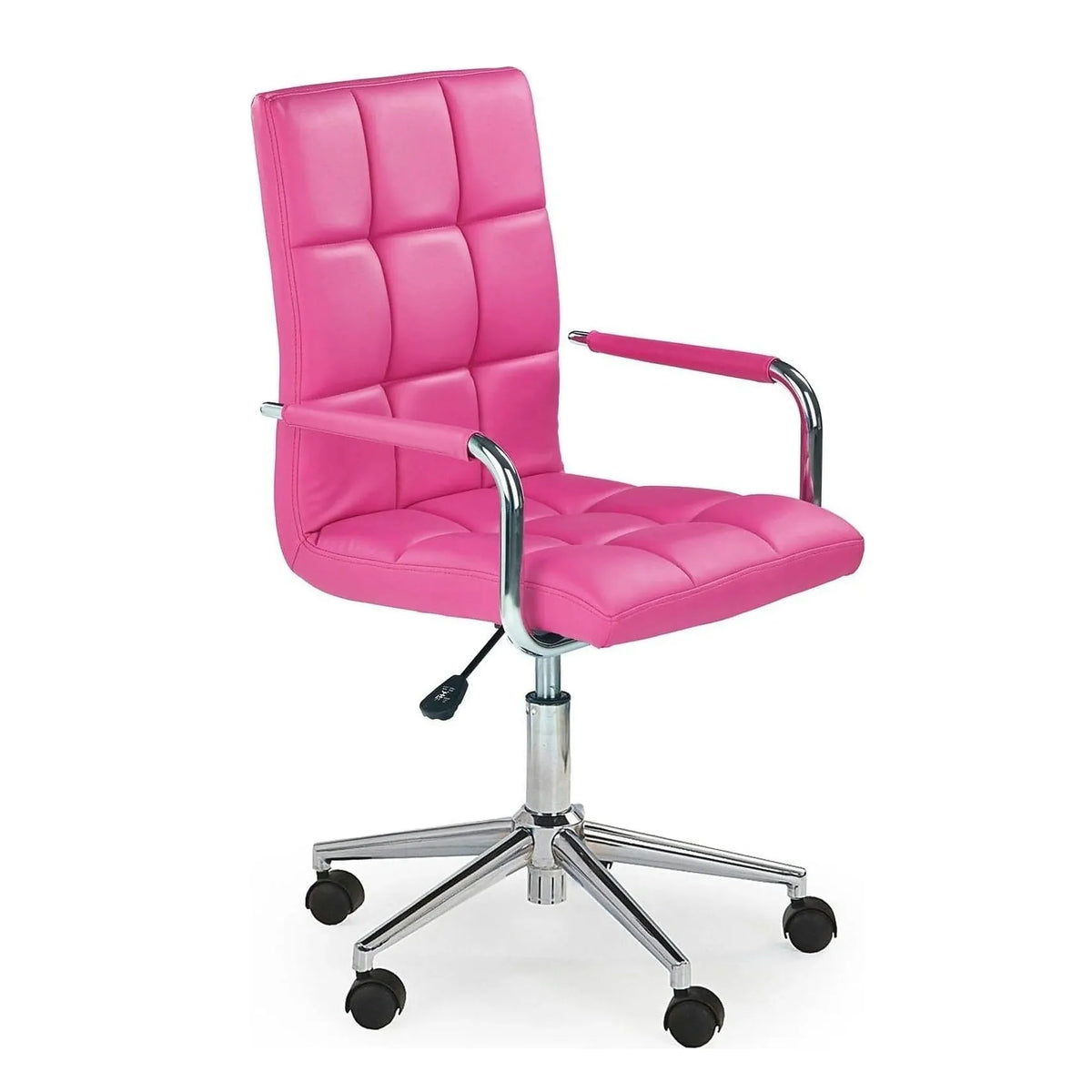 Scaun de birou GONZO 2, roz, piele ecologica, 53x60x98/110 cm