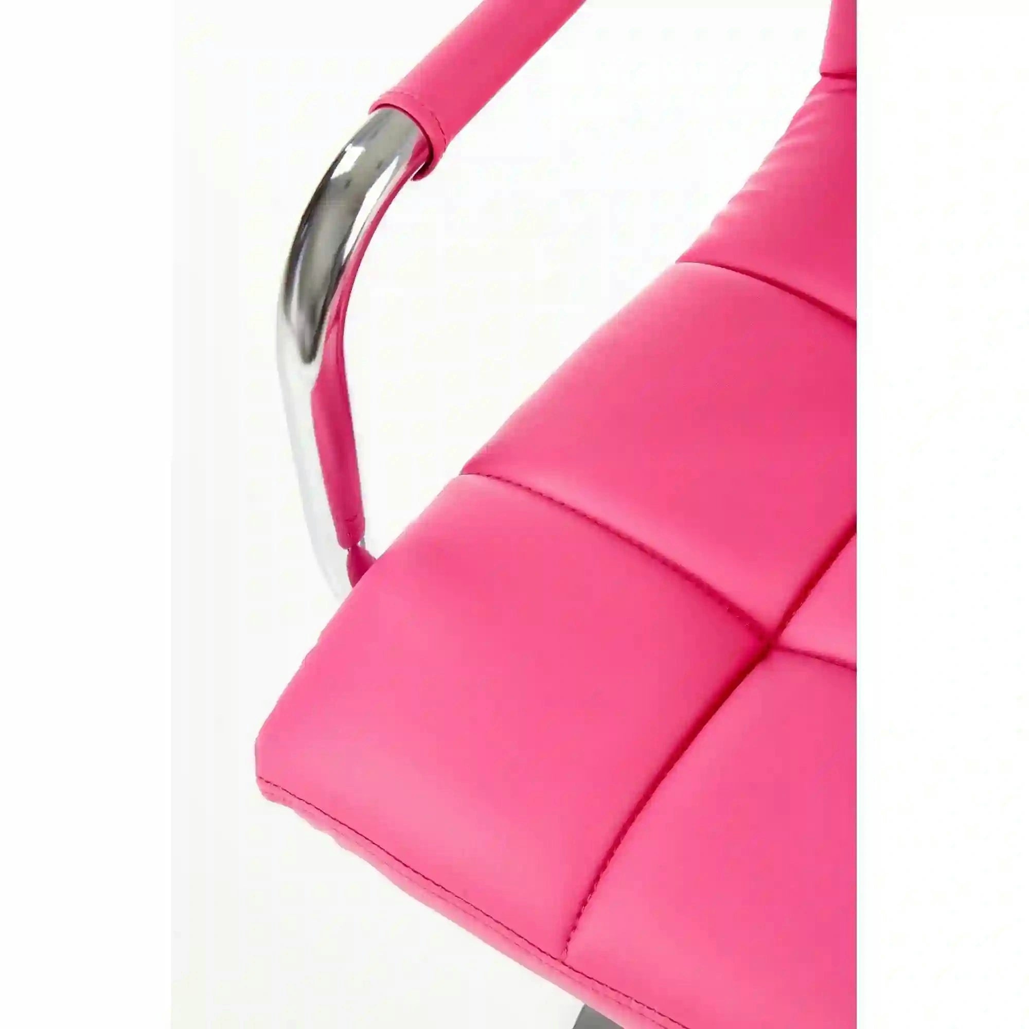Scaun de birou GONZO 2, roz, piele ecologica, 53x60x98/110 cm